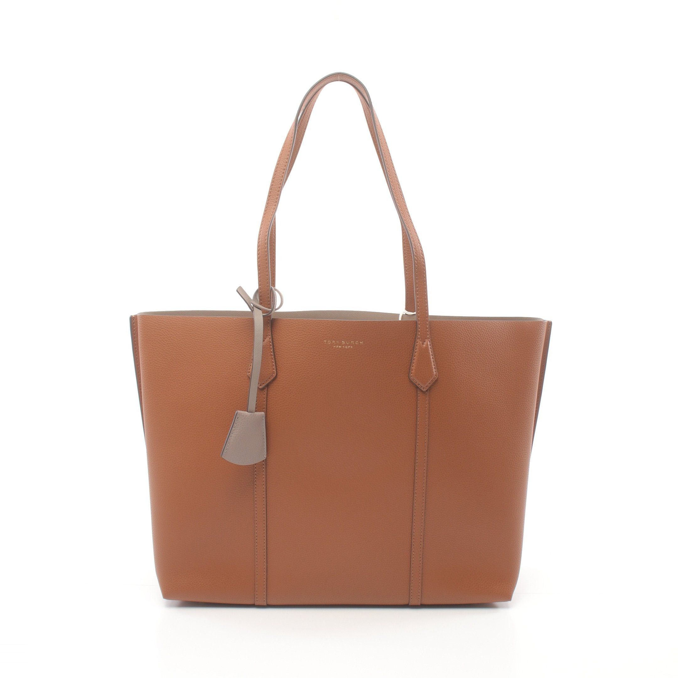 Tory Burch Tory Burch Perry Triple Compartment Shoulder Bag Tote Leather Light Brown Size ONE SIZE - 1 Thumbnail