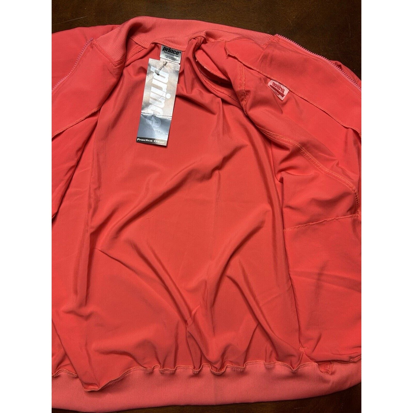 Prince VTG 1993 Prince Tennis Salmon Pink Zip Up Windbreaker NWT Size L / US 10 / IT 46 - 10 Thumbnail