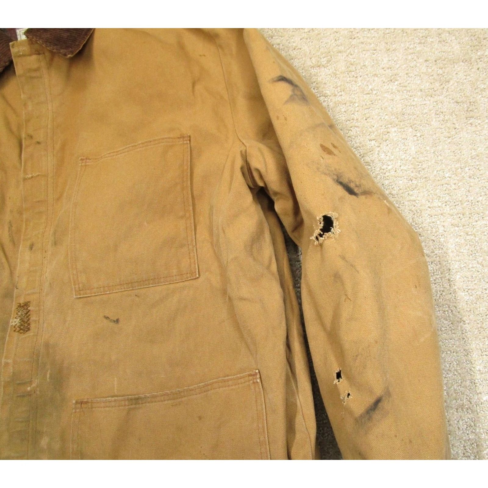 Walls VINTAGE Walls Jacket Bomber Jacket Men XL Brown Chore Blanket Lined 90s USA Wind-Resistant Pockets Zip Corduroy? Size US XL / EU 56 / 4 - 4 Thumbnail