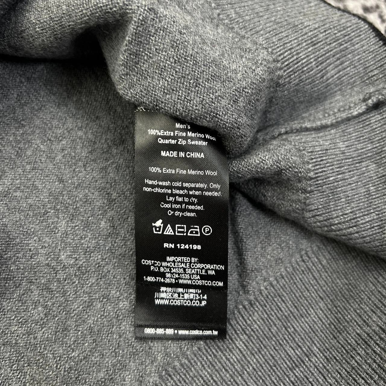 Kirkland Signature Kirkland Sweatshirt Men Pullover 1/4 Zip Merino Wool 2XL Size US XXL / EU 58 / 5 - 6 Thumbnail
