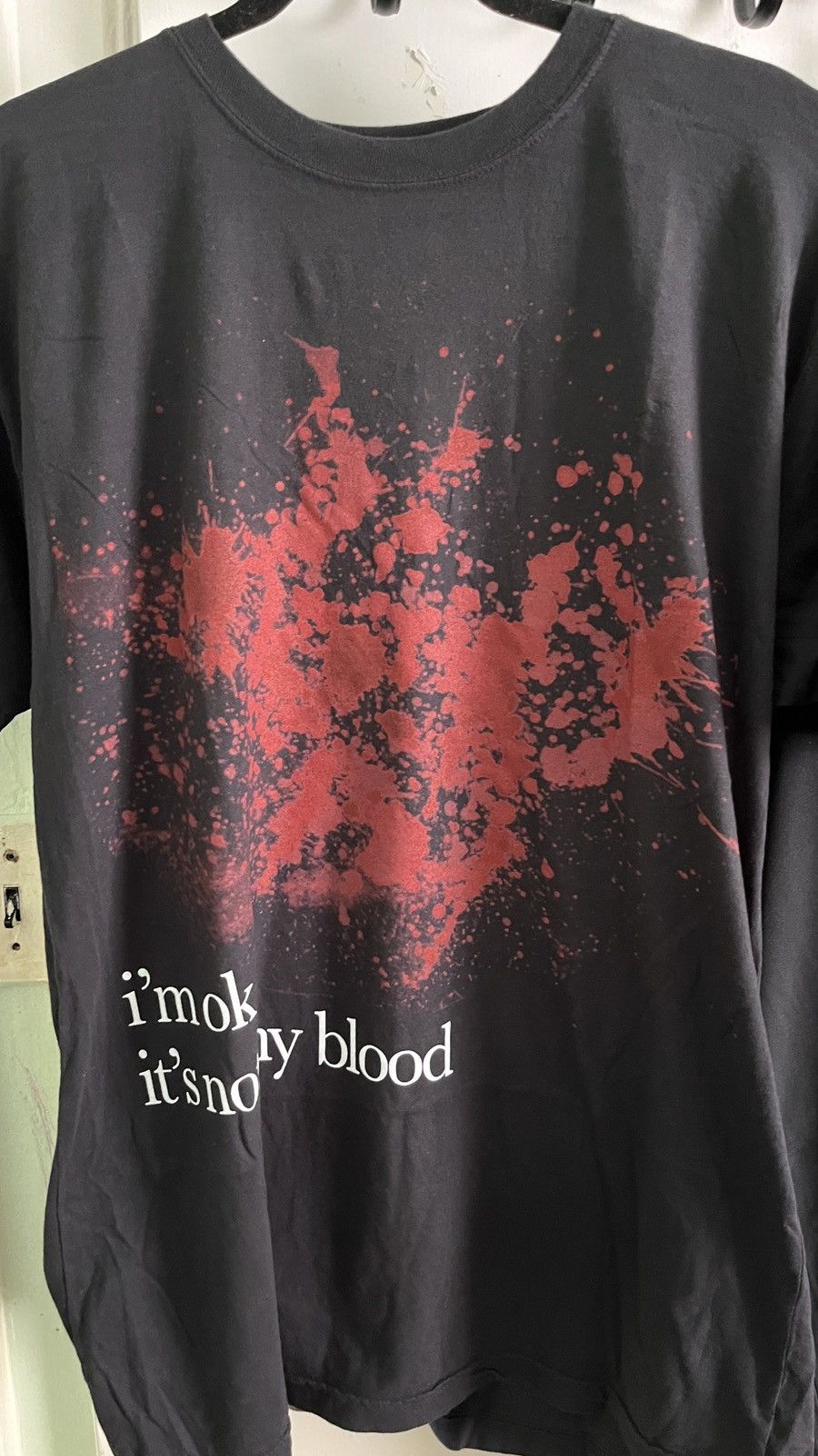 image of Ken Carson Im Ok Its Not My Blood in Black, Men's (Size Large)