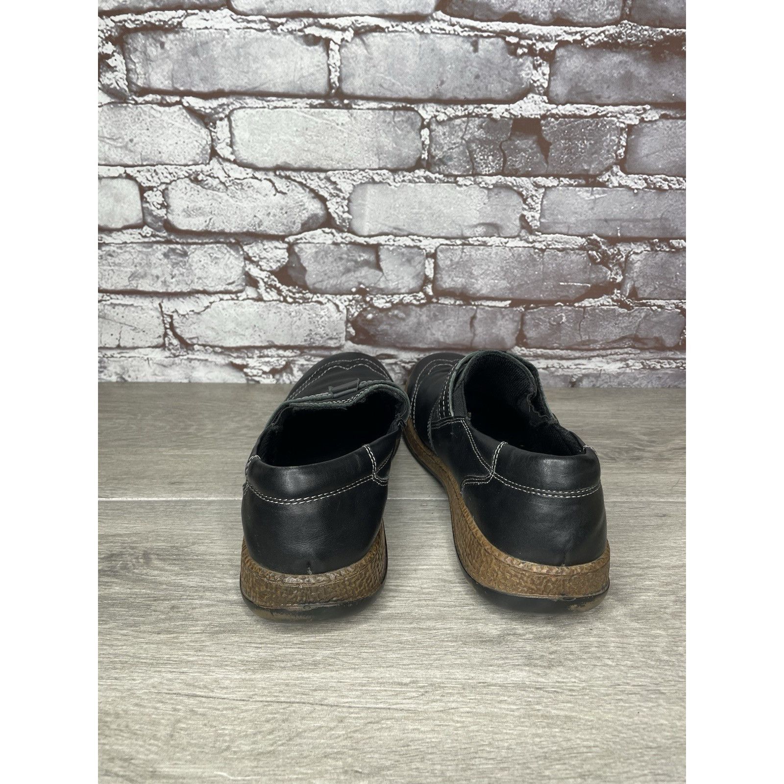 Spring Court Spring Step Black Leather Wingtip Button Strap Clogs Shoes W Size US 11 / IT 41 - 5 Thumbnail