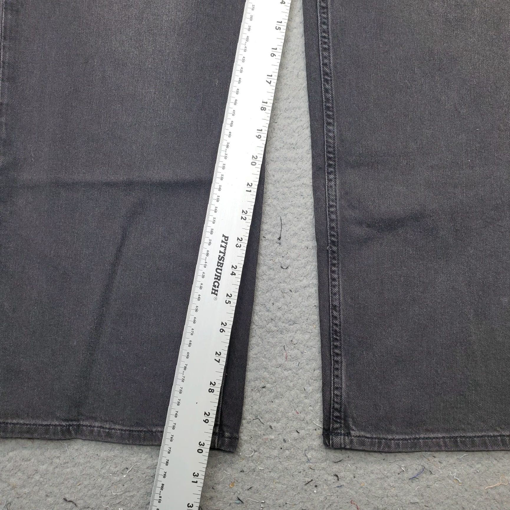 Gap Gap Jeans Womens 18R Black Denim Stretch '90s Loose Fit Boho Mid-Rise Wide Leg Jeans Womens 18 Regular Black Denim Stretch Wide Leg 90s Size 40" / US 18 - 4 Thumbnail