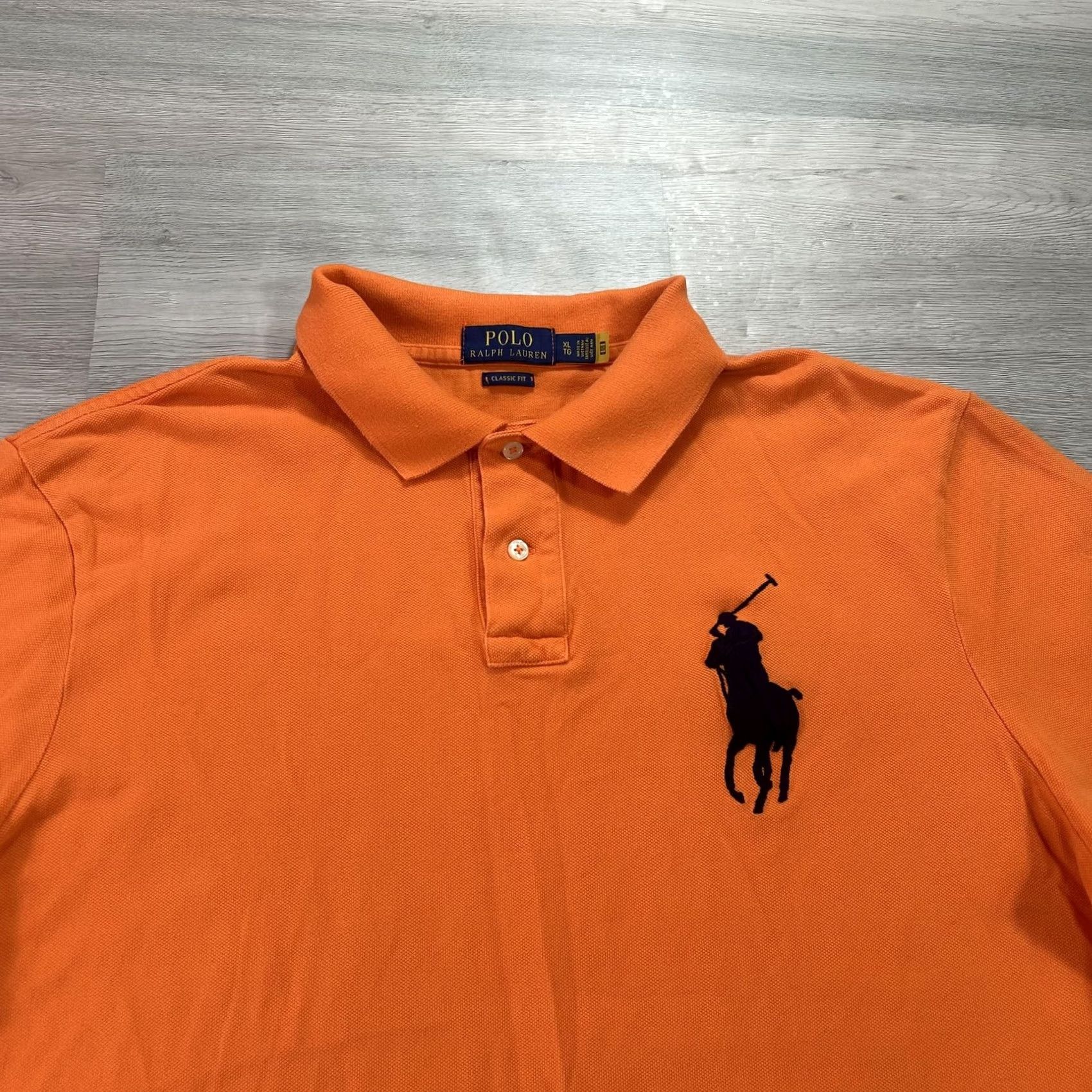 Polo Ralph Lauren Polo Ralph Lauren Polo Shirt Mens XL Orange Classic Fit 100% Cotton Big Pony Logo Short Sleeve Shirt Size US XL / EU 56 / 4 - 3 Thumbnail