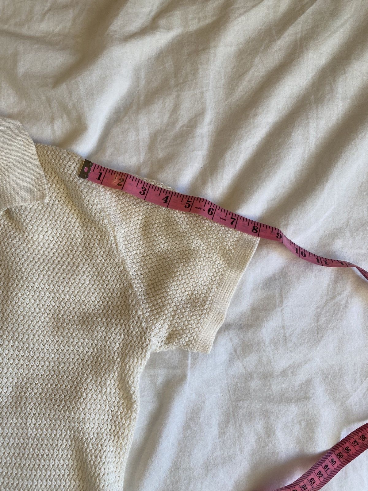 Wellen Surf Wellen White Crochet Polo Size US S / EU 44-46 / 1 - 6 Thumbnail