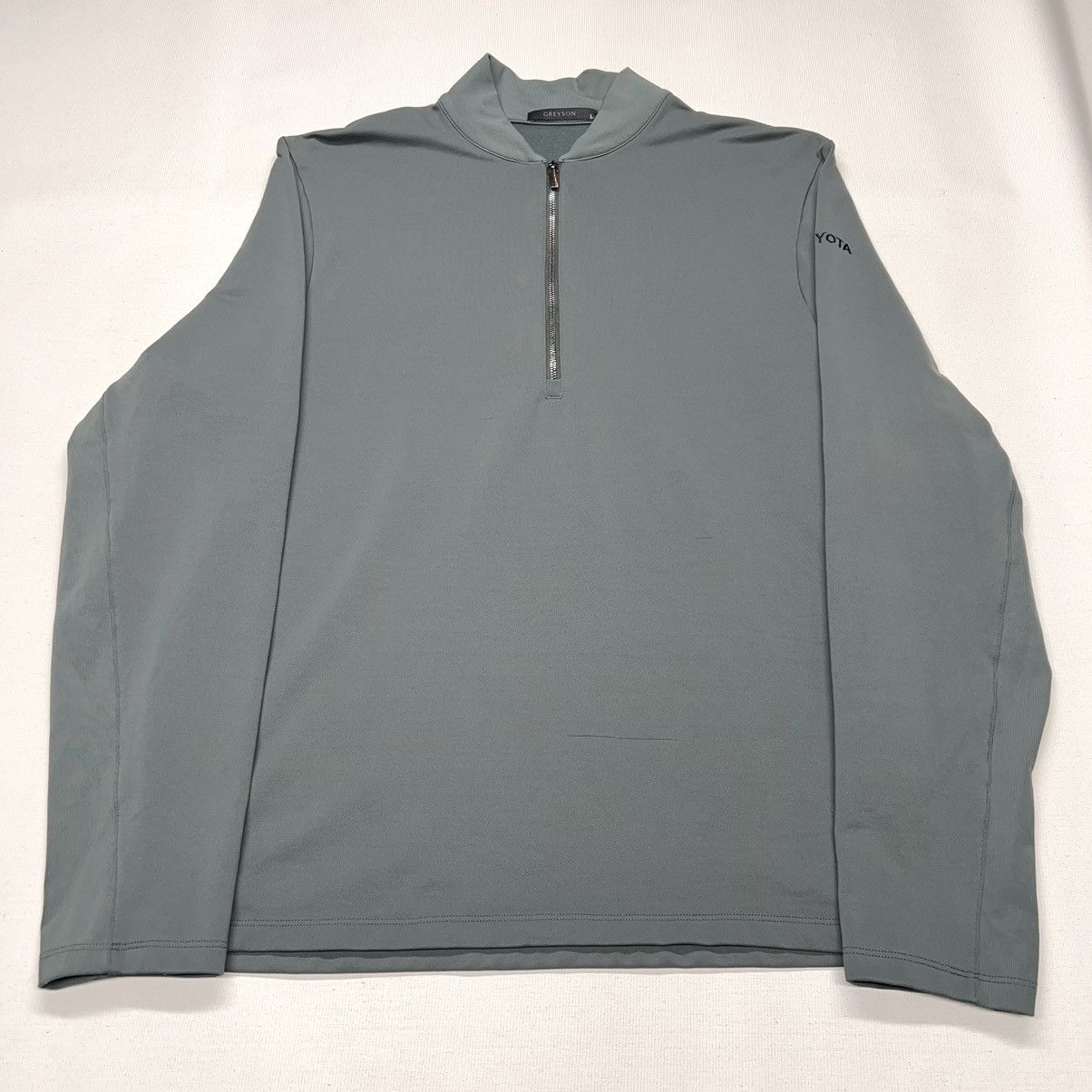 Japanese Brand Greyson 1/4 Zip Sweater Green Toyota Logo Golf Active Car Size US L / EU 52-54 / 3 - 1 Thumbnail