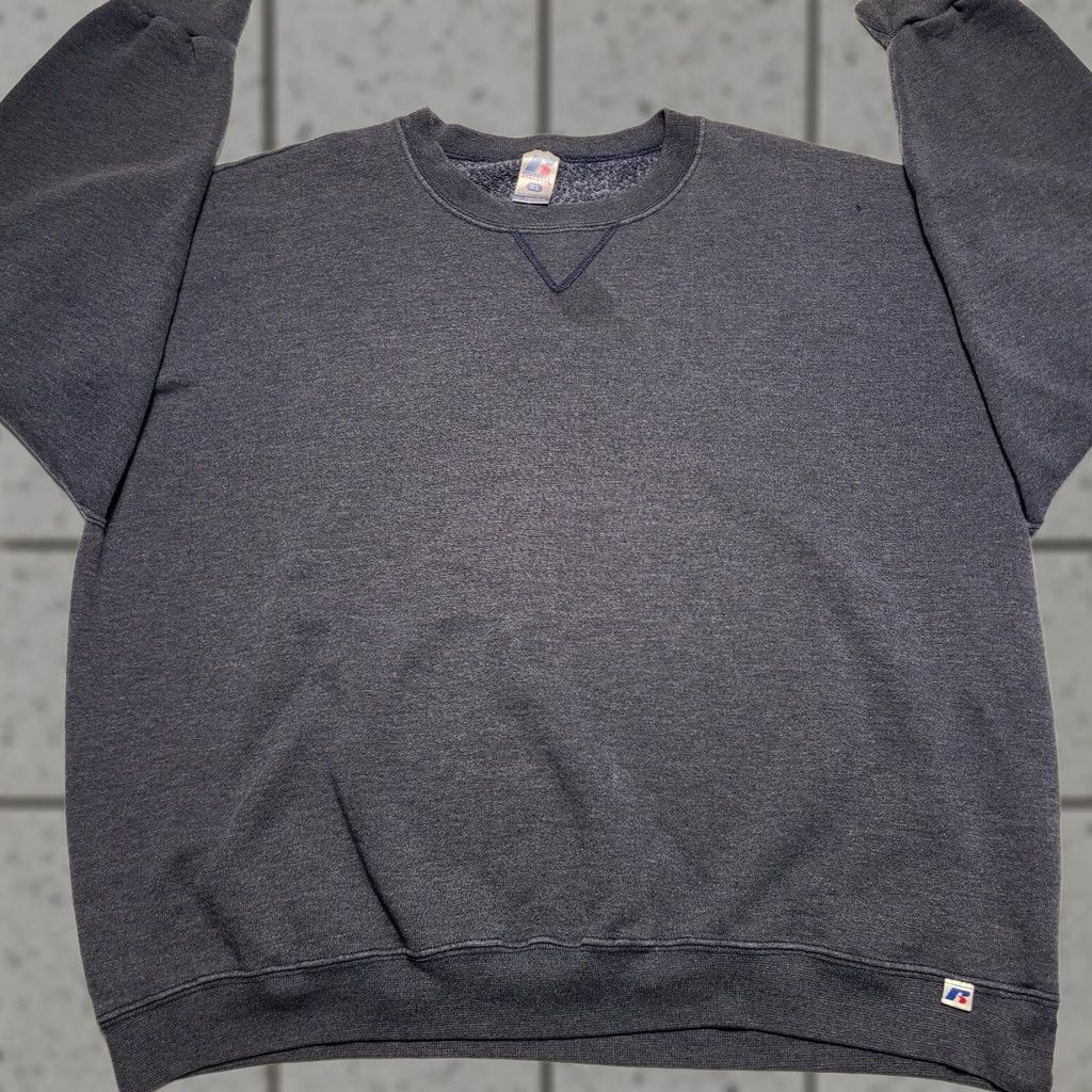 Russell Athletic VINTAGE Russell Athletic Blue Fleece Sweatshirt Men's XL Dri Power Distressed 90s Size US XL / EU 56 / 4 - 1 Thumbnail