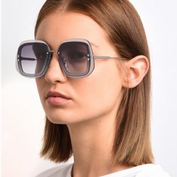 Isabel Marant Isabel Marant IM 0047/S 0DYG 9O Sunglasses Yellow Geometric Size ONE SIZE - 2 Thumbnail