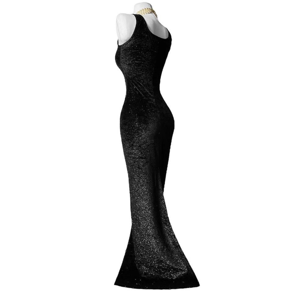 Vintage Dark fashion Vamp maxi evening dress Size S / US 4 / IT 40 - 2 Thumbnail
