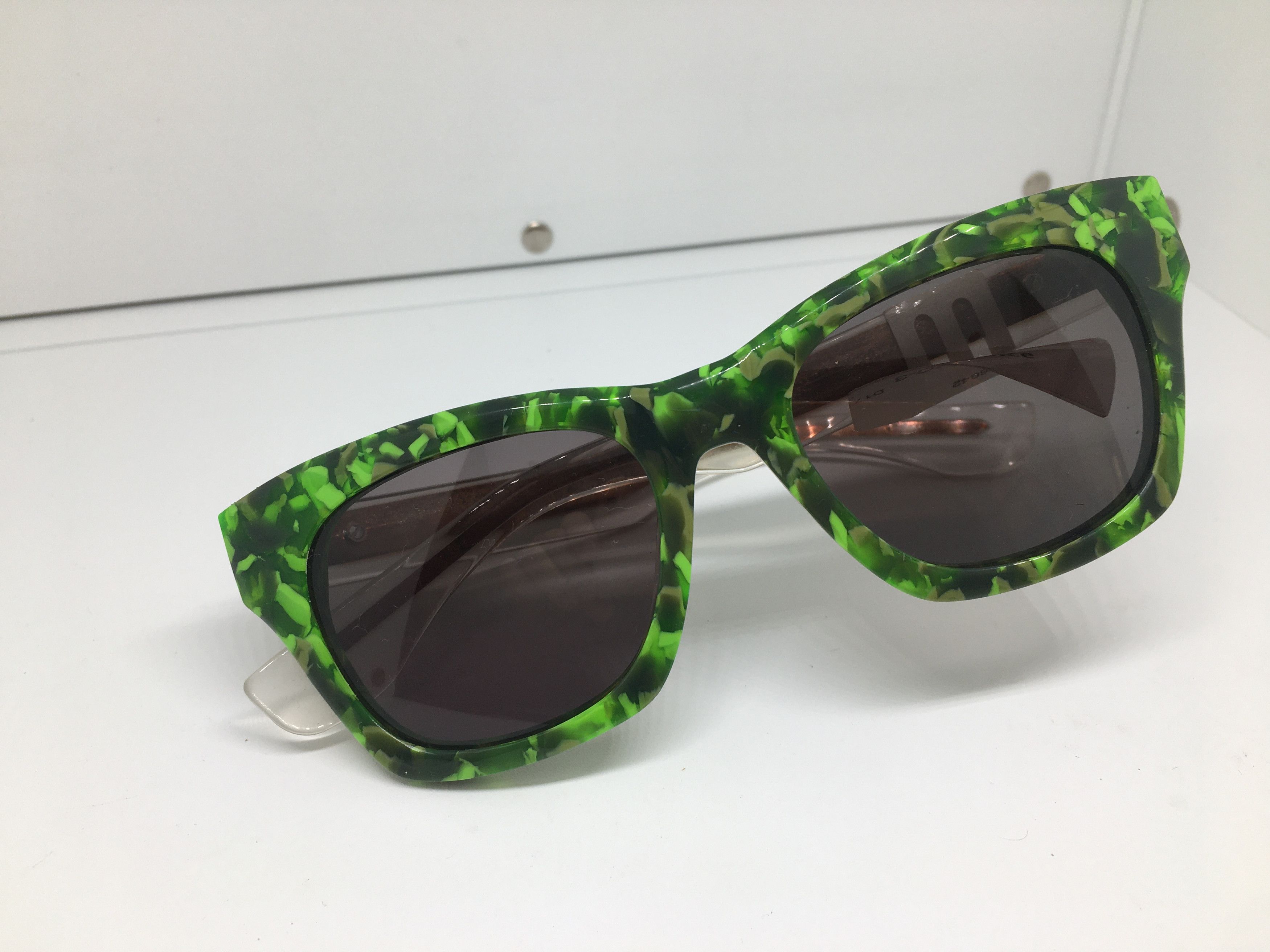 Vintage Handmade Chunky Acetate Sunglasses Frame Size ONE SIZE - 6 Thumbnail