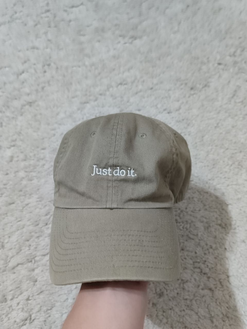 Nike × Vintage 🫒Vintage Nike Just Do It Cap Y2K🧢 Size ONE SIZE - 1 Thumbnail