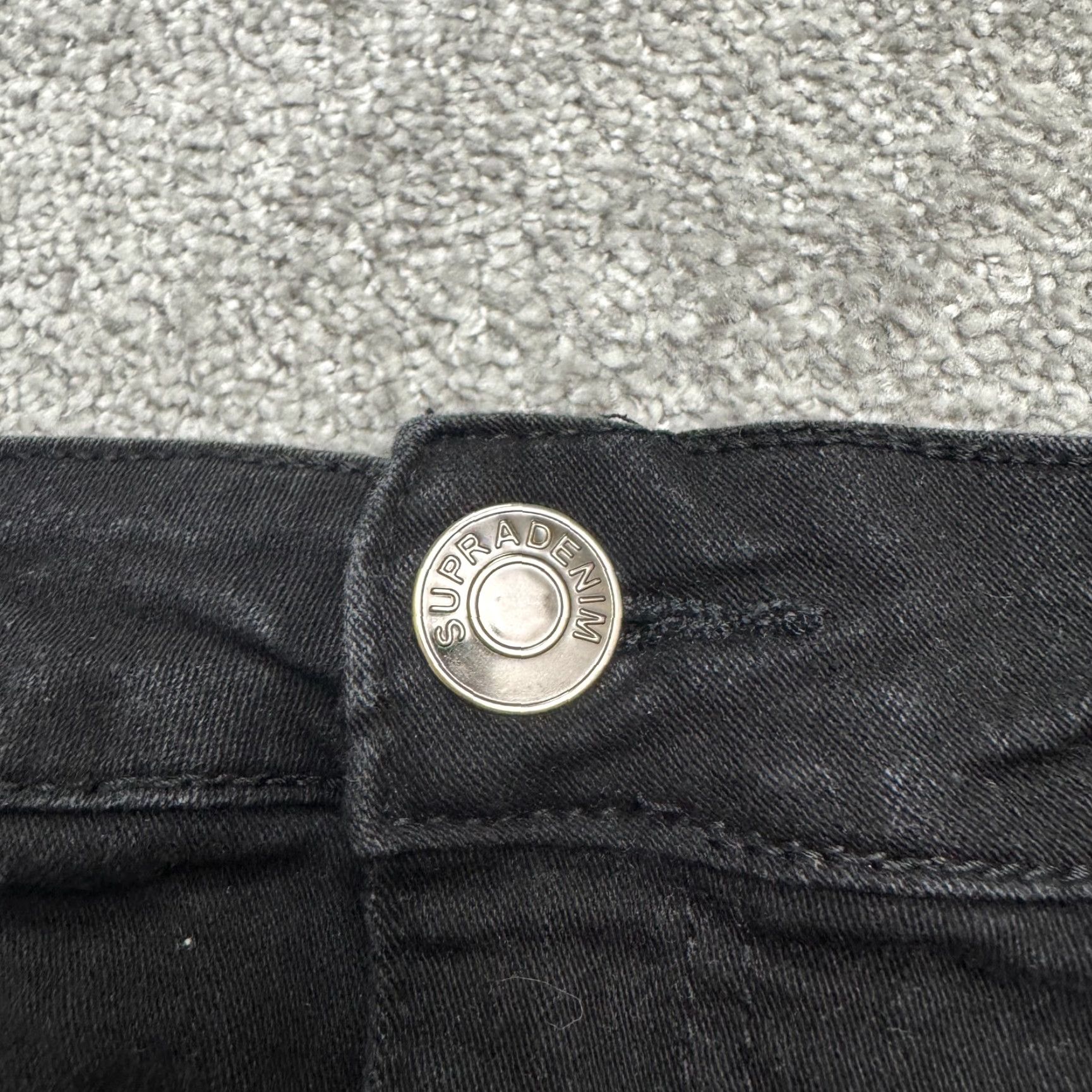 Supra SUPRA Denim High Rise Capri Jeans Womens 14 Black 32x20 Stretch Casual 5-Pocket Size 36" / US 14 / IT 50 - 3 Thumbnail