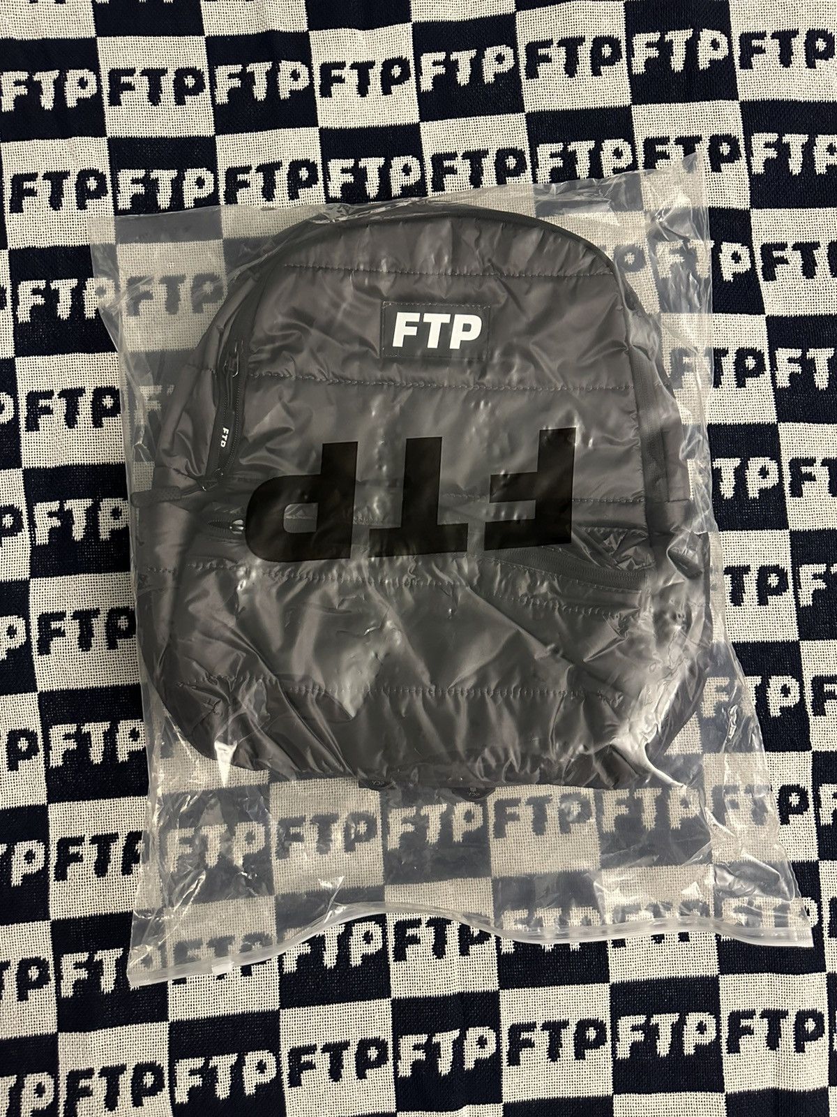 image of Fuck The Population Ftp Mini Backpack Gray in Grey, Men's