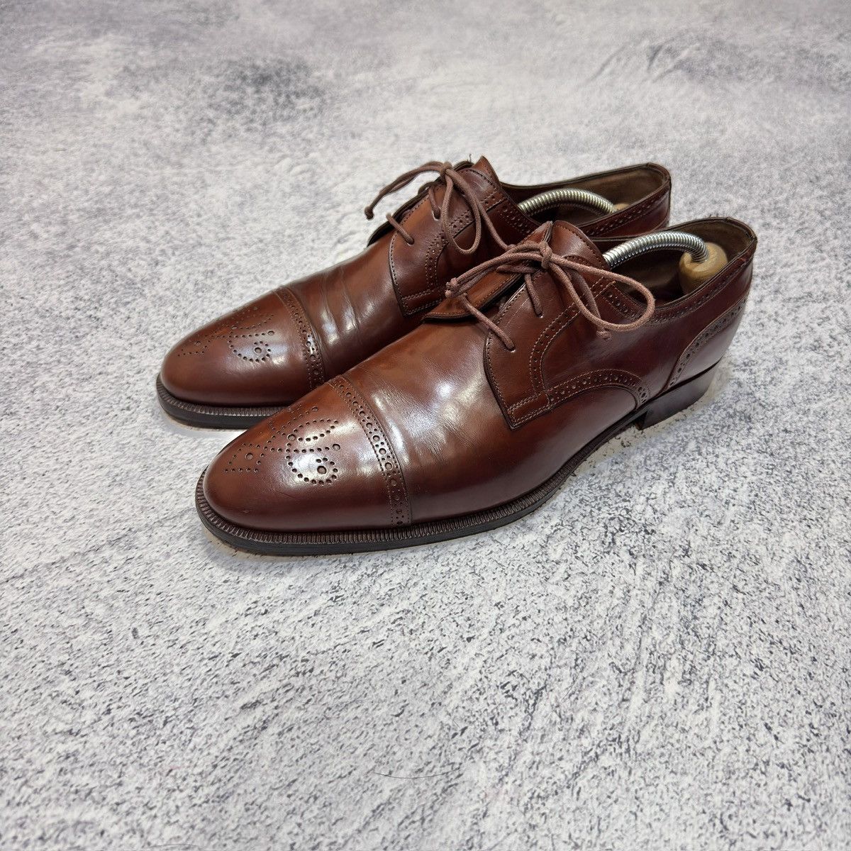 Fratelli Rossetti × Handmade Fratelli Rosetti Italy Derby Brogues US9.5 UK8.5 EU42.5 Size US 9.5 / EU 42-43 - 1 Thumbnail