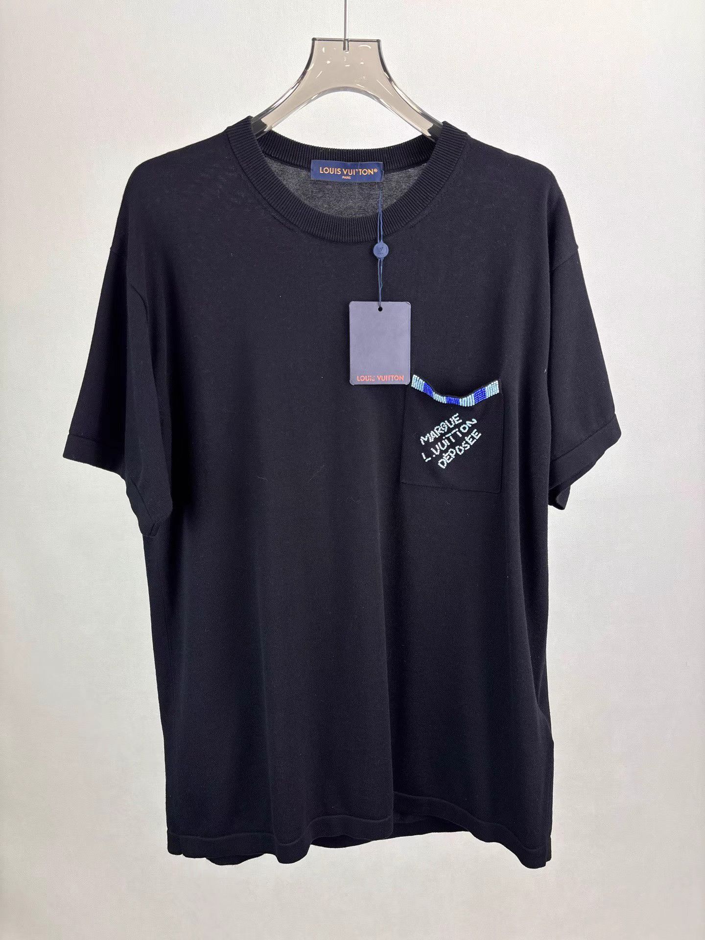 Louis Vuitton LOUIS VUITTON Beaded Pocket Knit Short Sleeve K1 Size US XL / EU 56 / 4 - 1 Thumbnail