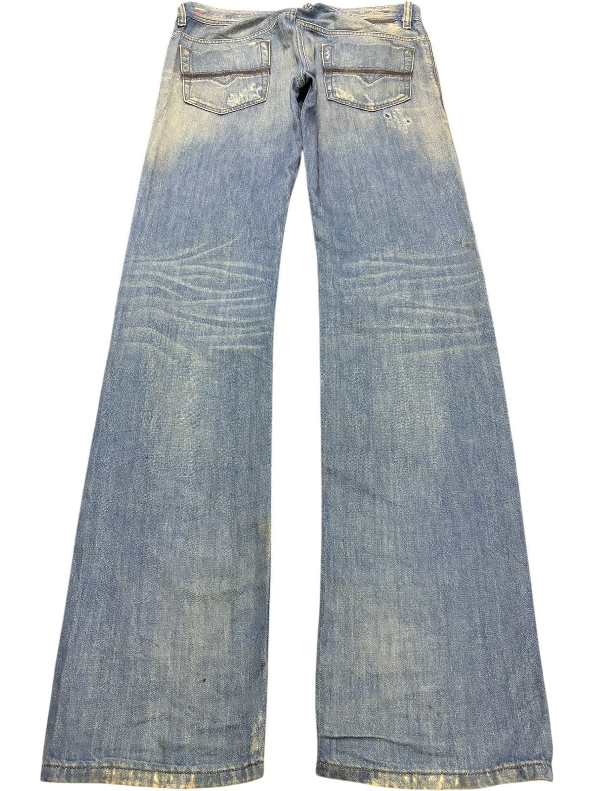 Diesel Vintage Italy Diesel Safado Mud Wash Distress Loose Jeans Size US 33 - 2 Thumbnail