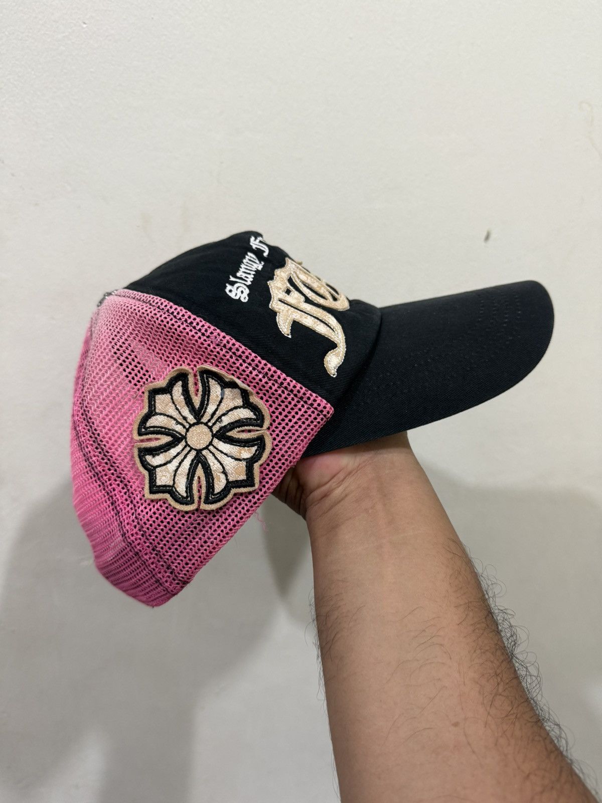 Japanese Brand VTG FUCK SLANGY CH Parody Distress Trucker Hat Size ONE SIZE - 9 Thumbnail