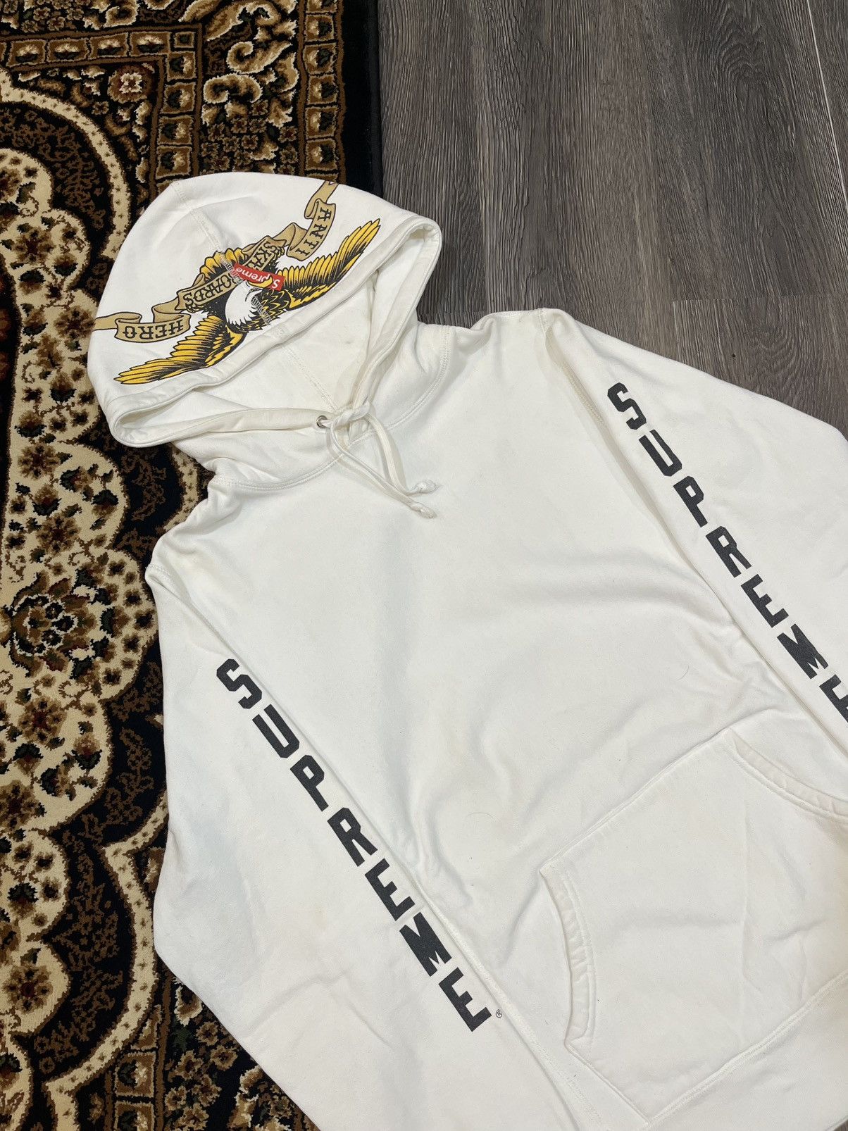 Antihero × Supreme Supreme x Anti Hero 2022 Hooded Sweatshirt Size US M / EU 48-50 / 2 - 2 Thumbnail