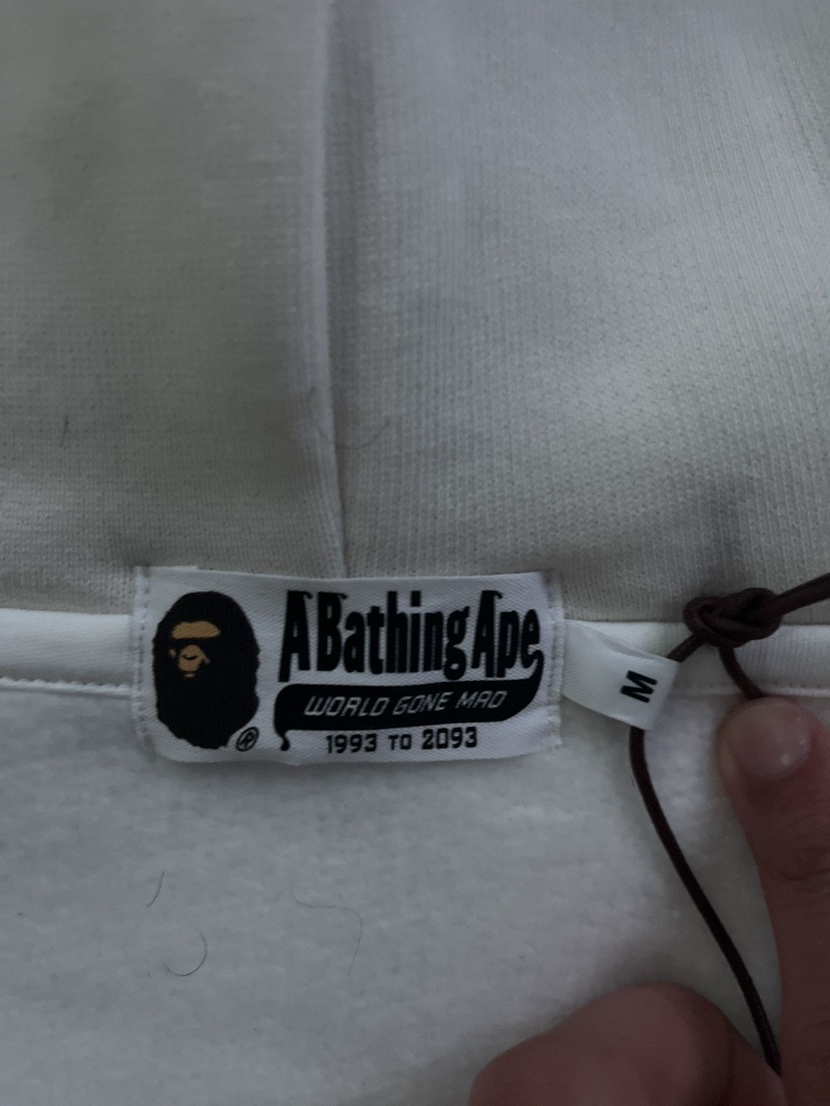 Bape BAPE Lux Sport Pattern Shark Full Zip Hoodie 'Ivory' Size US M / EU 48-50 / 2 - 8 Thumbnail