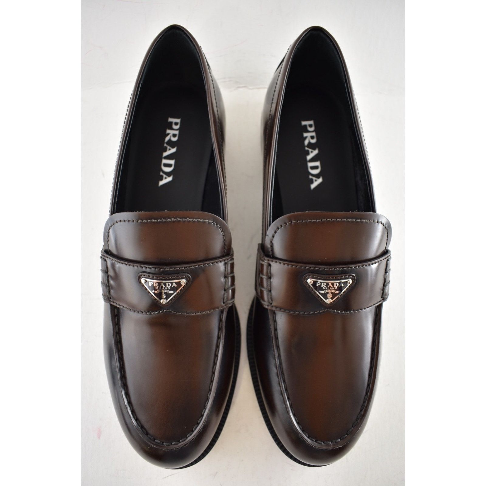Prada Prada Bruciato Brown Calfskin Leather Loafer Creeper Size US 11.5 / IT 41.5 - 13 Thumbnail