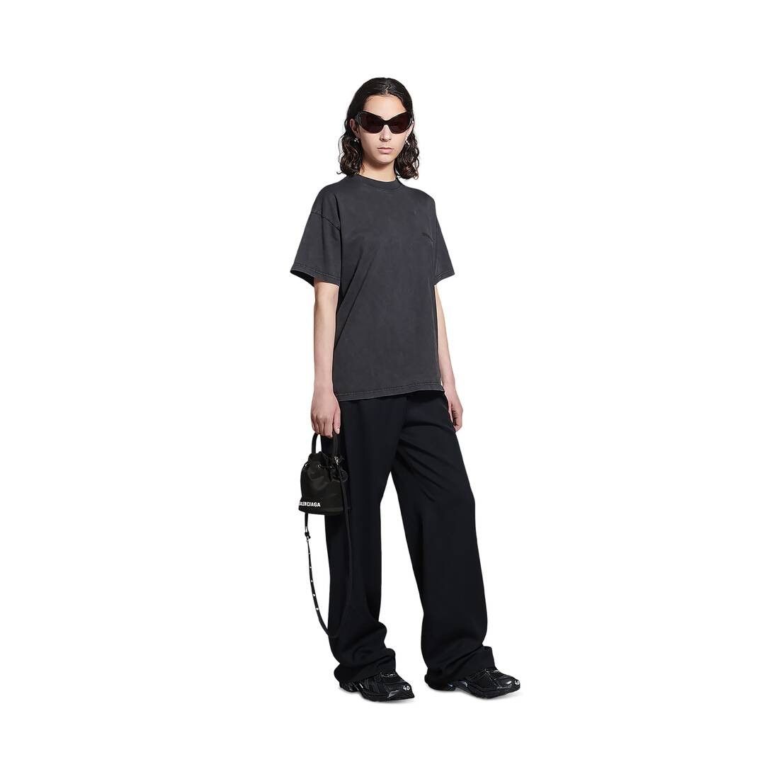 Balenciaga o1mt1gz0325 Size: OS / Wheel XS Drawstring Bucket Bag Black Size ONE SIZE - 3 Thumbnail