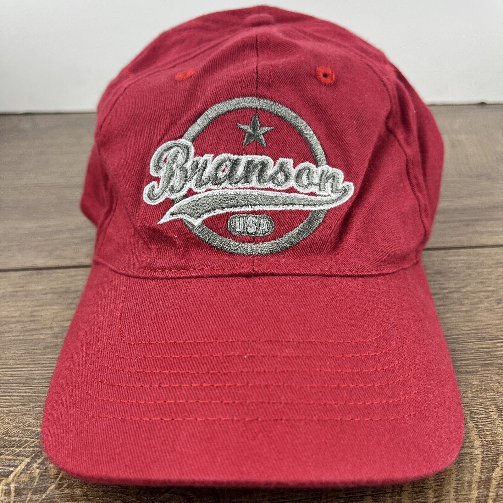 Other Branson USA Hat Branson Red Hat Adjustable Adult Size Hat Re Size ONE SIZE - 5 Thumbnail