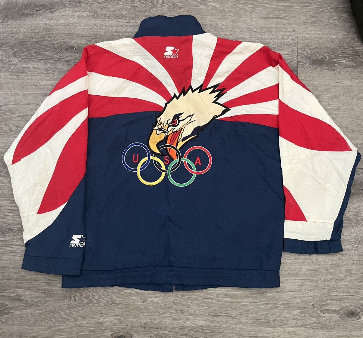 Starter Vintage 1996 Olympics Windbreaker Size US L / EU 52-54 / 3 - 1 Thumbnail