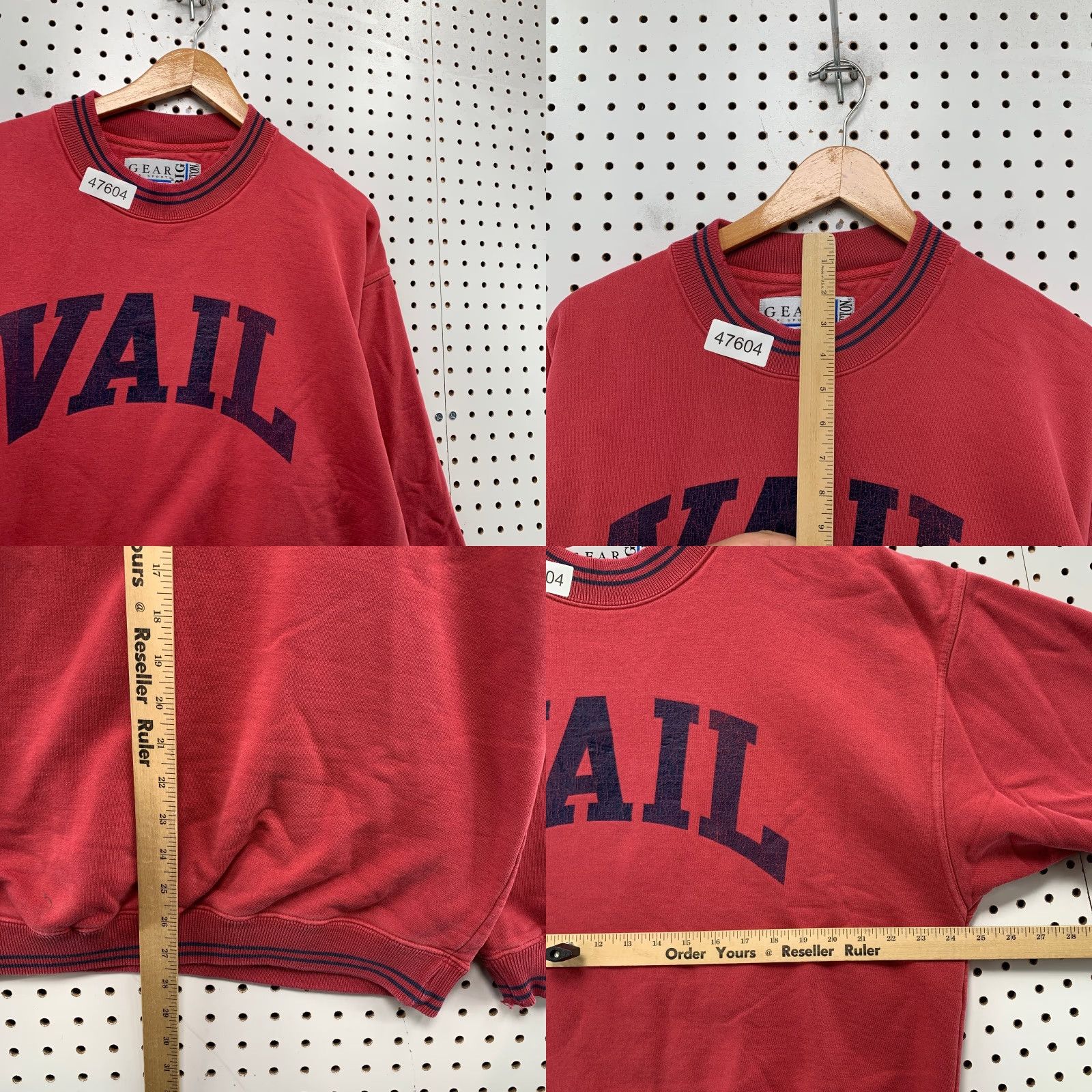 Vintage VINTAGE Gear For Sports Sweatshirt Mens L Red Embroidered Crewneck Fleece Made USA Size US L / EU 52-54 / 3 - 8 Thumbnail