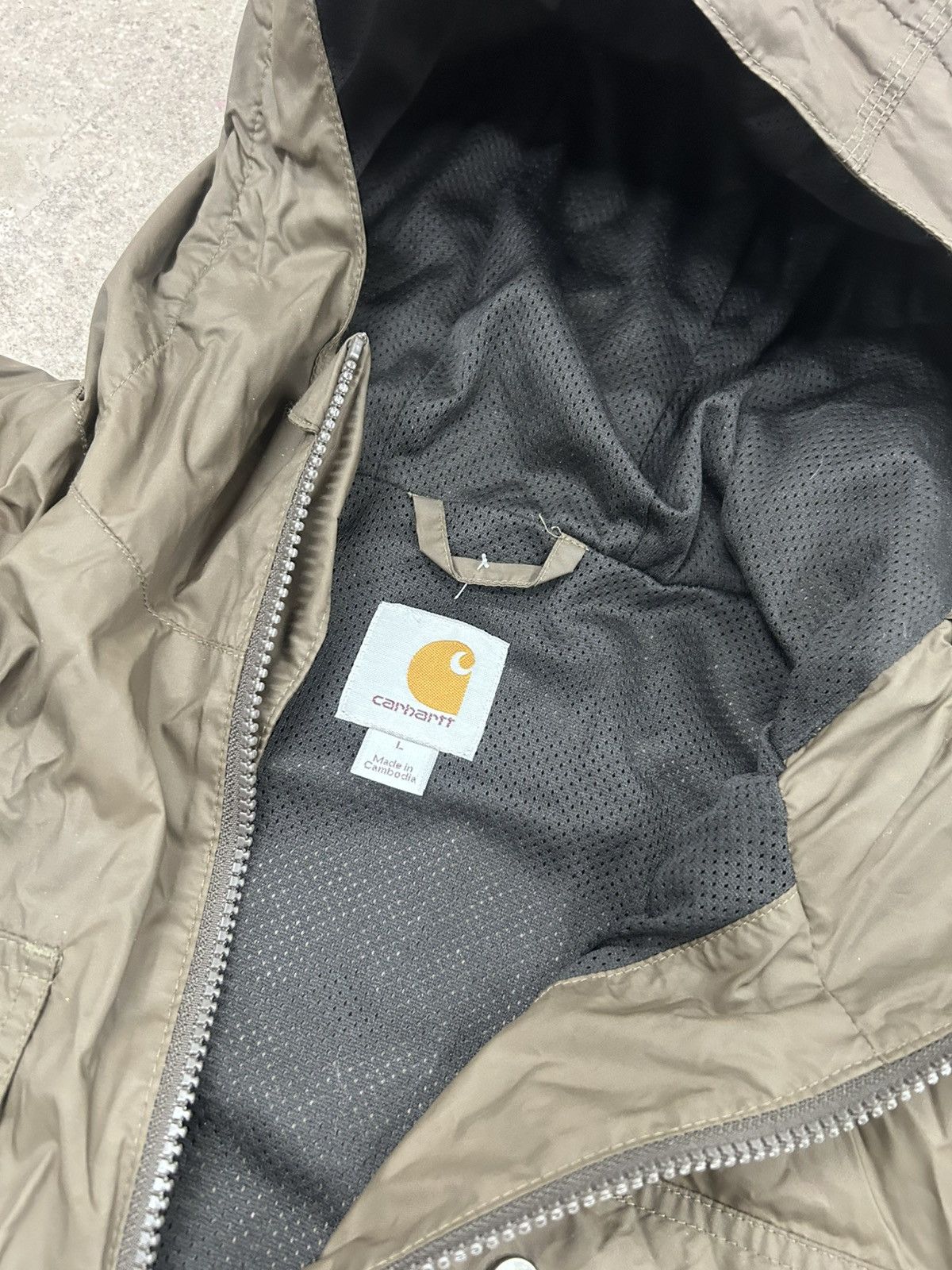 Carhartt × Vintage Vintage Y2K Carhartt Brown Windbreaker Jacket Size US L / EU 52-54 / 3 - 3 Thumbnail