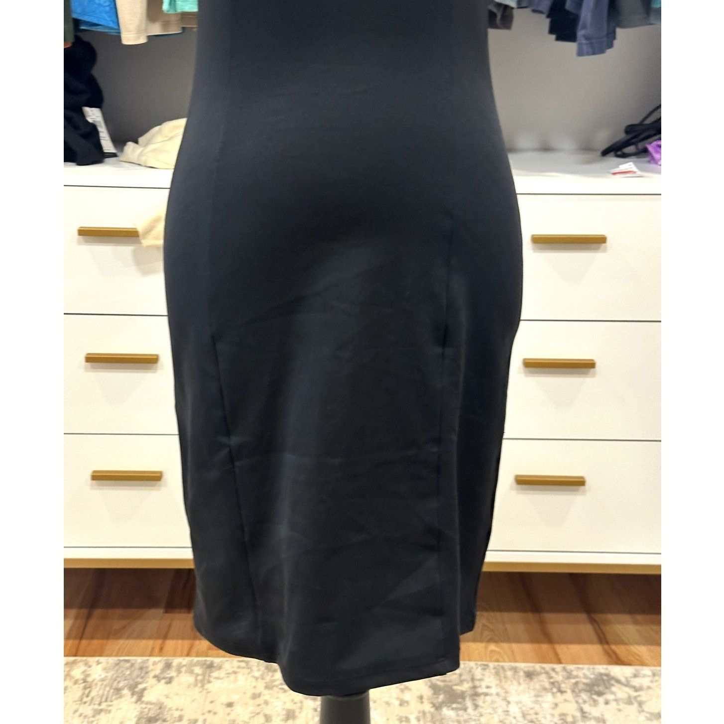 Other Open Edit Black Bodycon Off The Shoulder Mini Dress XS NWT Size XS / US 0-2 / IT 36-38 - 4 Thumbnail