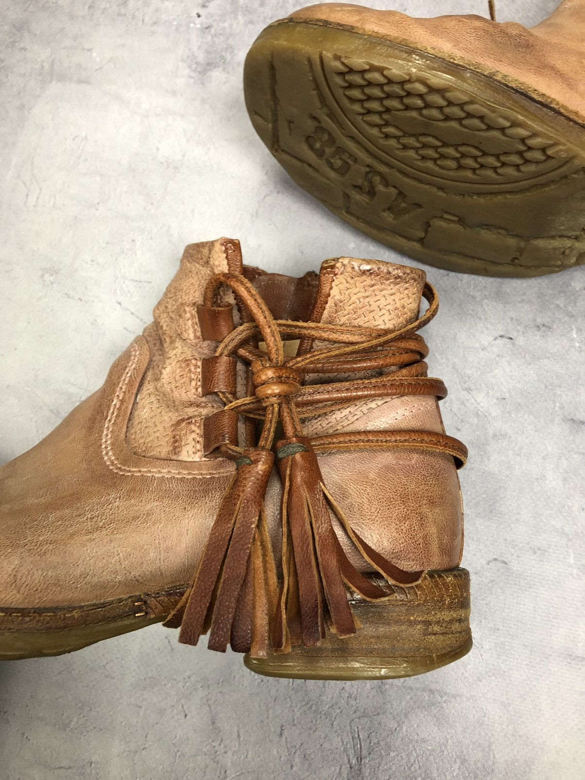 A.S.98 × Vintage A.S.98 Airstep Boots Comfort Zip Fringe Boho Sz EUR 38 Size US 8 / IT 38 - 8 Thumbnail
