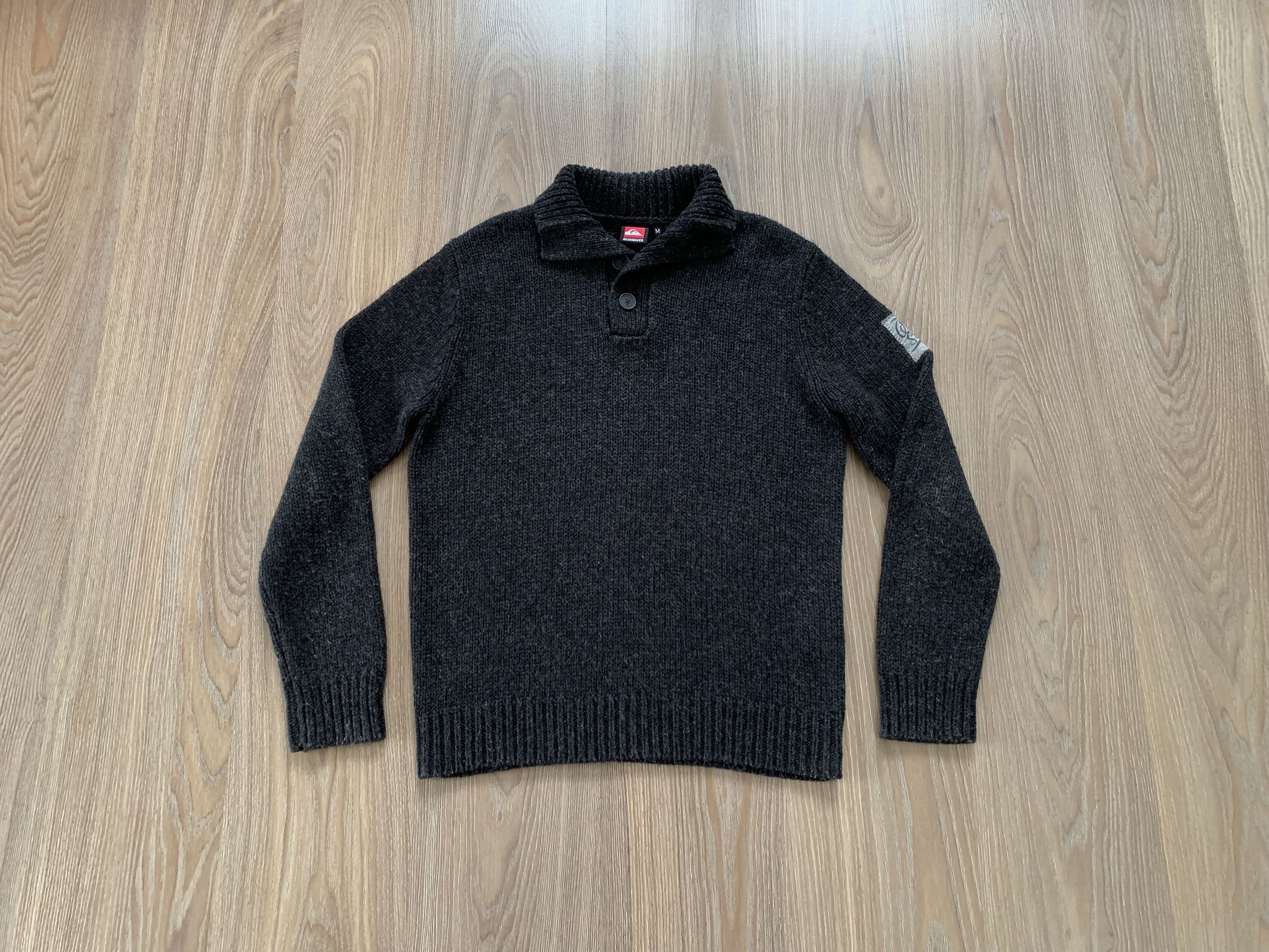 Quicksilver Vintage Quicksilver Grey Wool 1\4 Zip Sweater Size US M / EU 48-50 / 2 - 1 Thumbnail