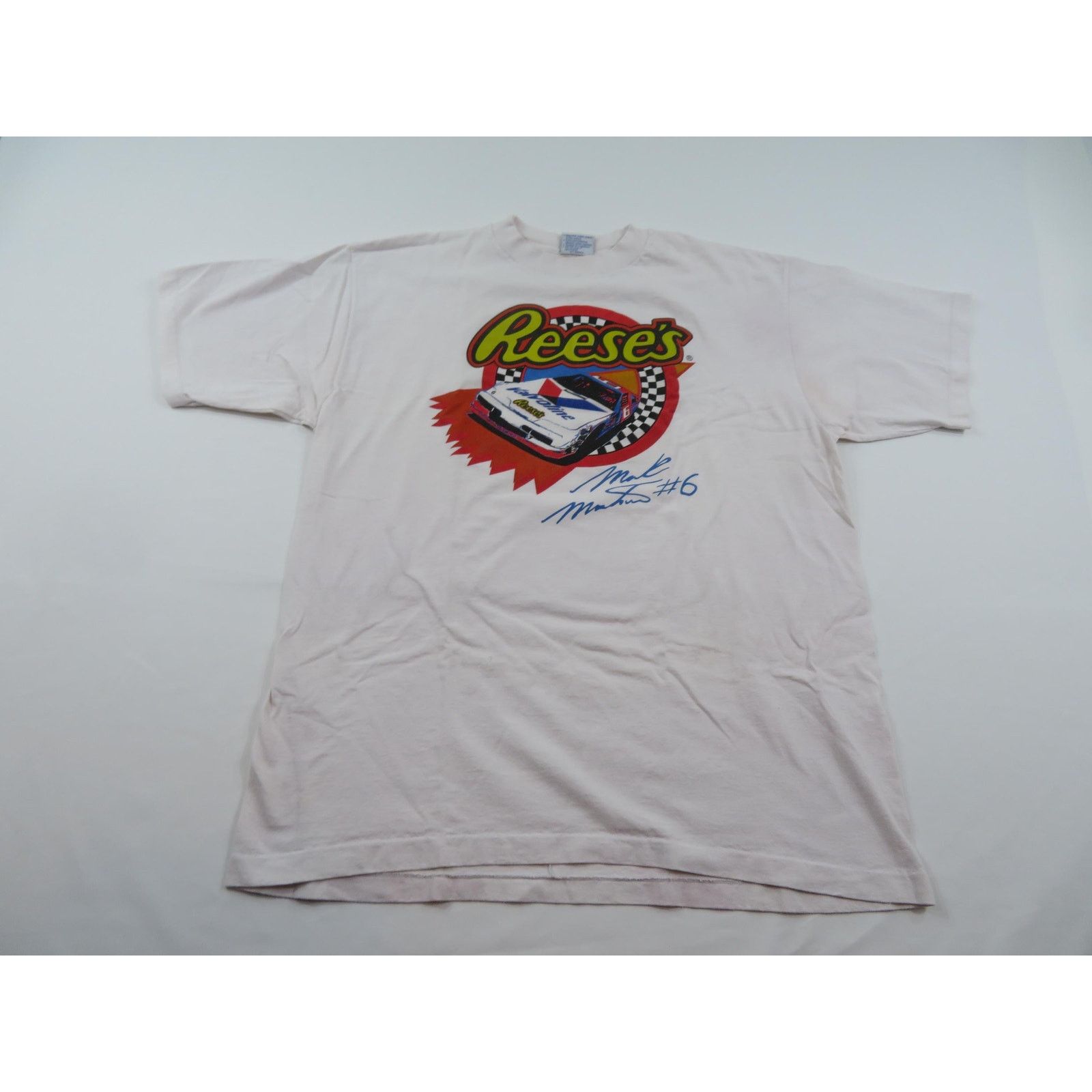 All Sport NASCAR Mark Martin Reeses T-Shirt Double Sided White XL Size US XL / EU 56 / 4 - 1 Thumbnail