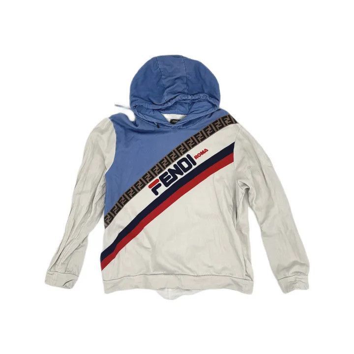 Fendi Fendi Color Block Hooded Sweatshirt -2507 Size US XXL / EU 58 / 5 - 1 Thumbnail