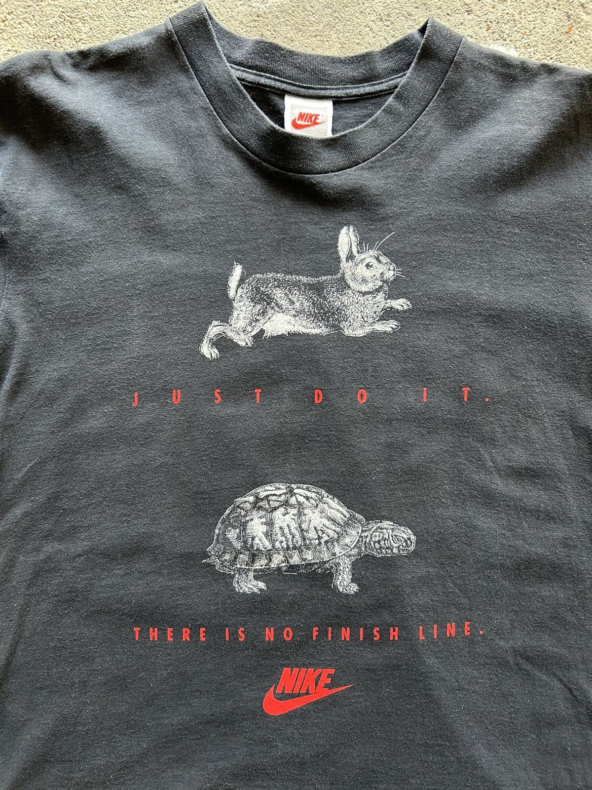 Nike × Vintage Vtg 90’s Nike Grail “Just Do It There’s No Finish Line” Tee Size US L / EU 52-54 / 3 - 2 Thumbnail