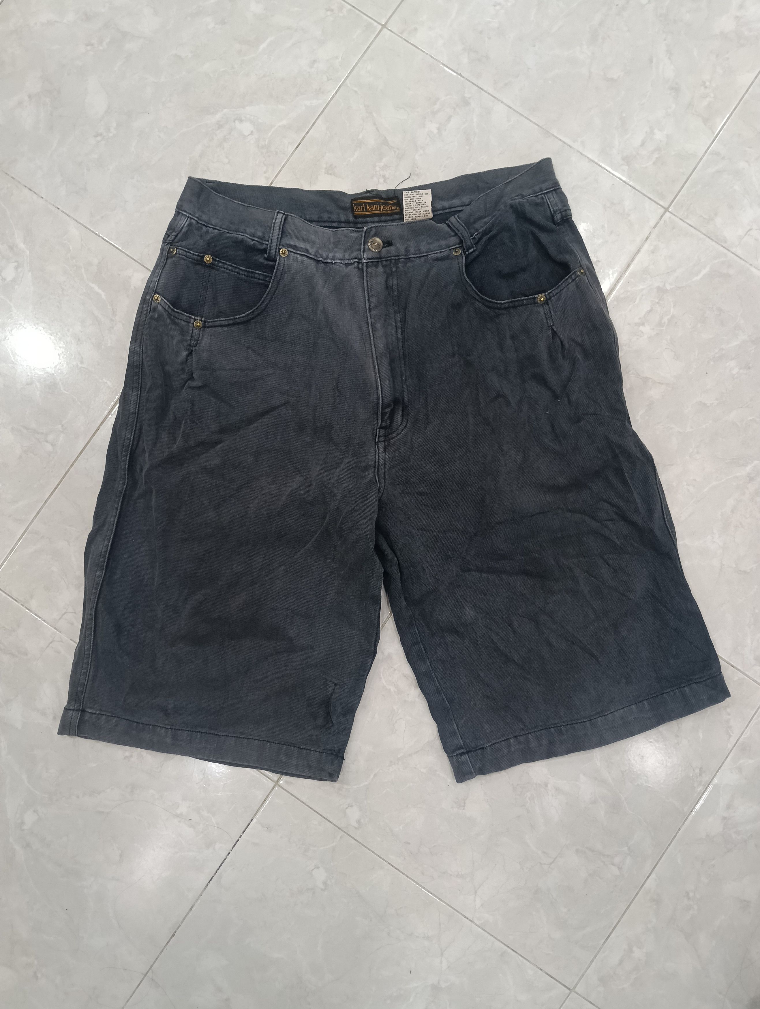 Karl Kani Karl Kani Indigo Dyed Short Baggy Pant Size US 37 - 2 Thumbnail