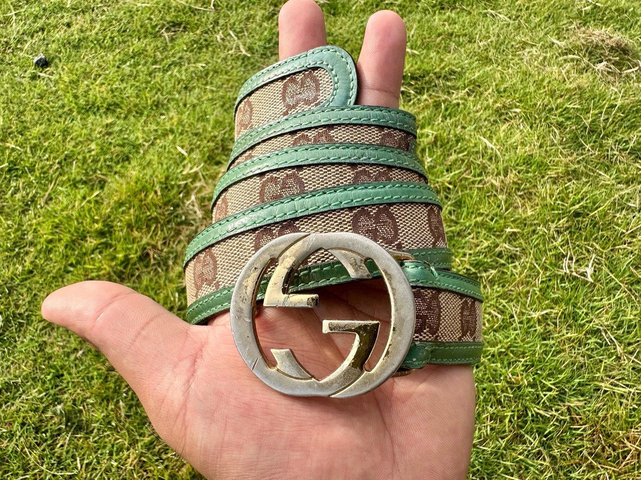 Gucci Authentic Gucci GG Supreme Interlocking Logo Buckle Belt Size ONE SIZE - 1 Thumbnail