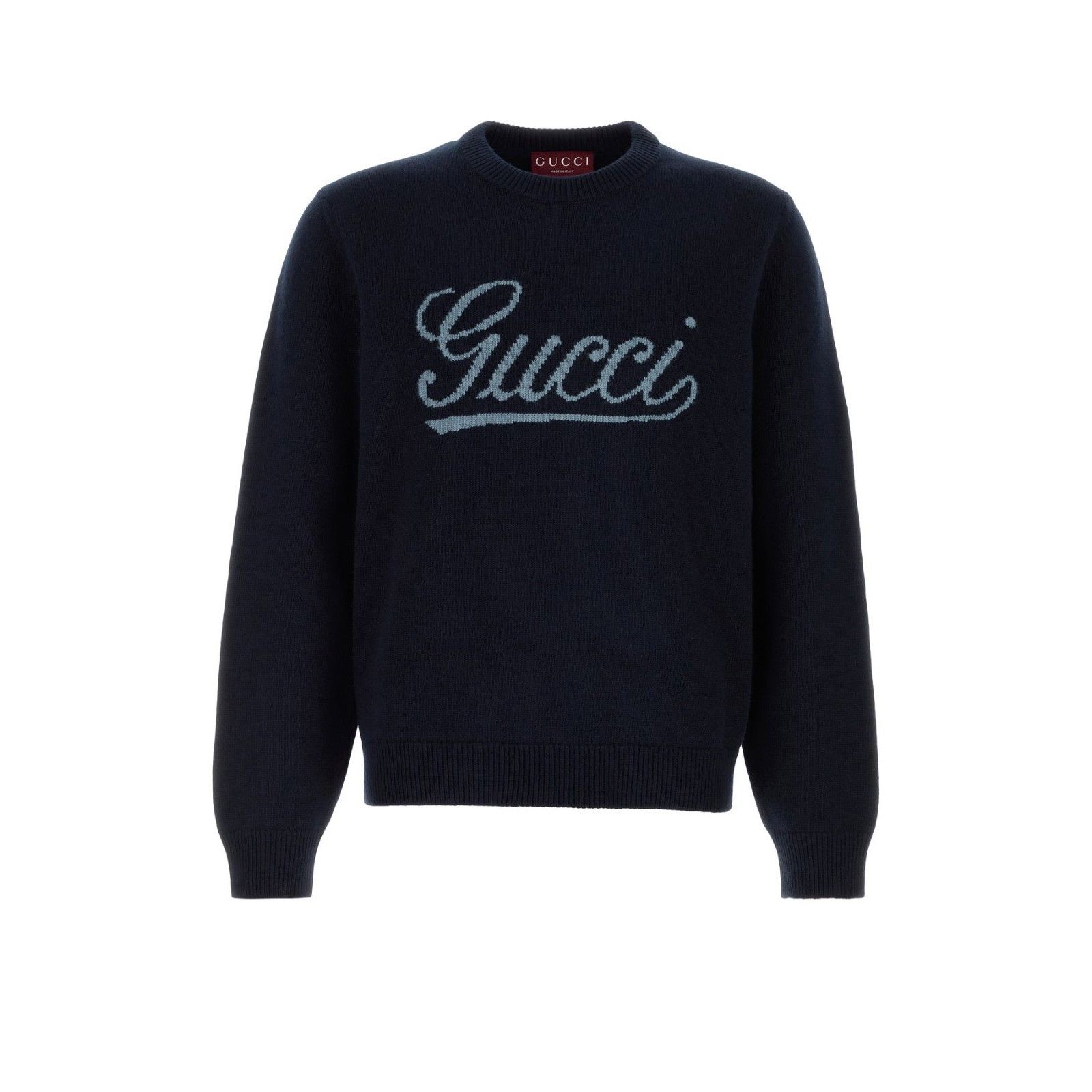 Gucci GUCCI Midnight Blue Wool Sweater New & Authentic (Men's size Size US L / EU 52-54 / 3 - 1 Thumbnail