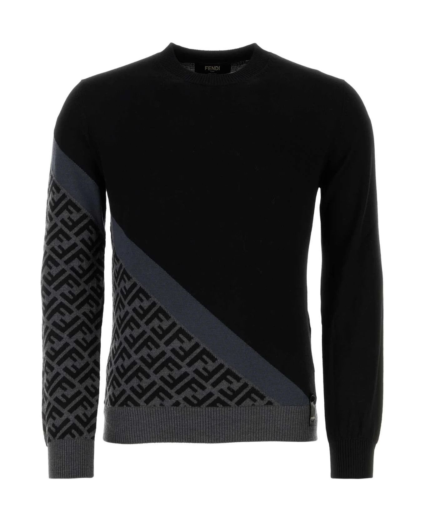 Fendi o1s1wg110226 Pullover in Black/Gray Size US L / EU 52-54 / 3 - 1 Thumbnail