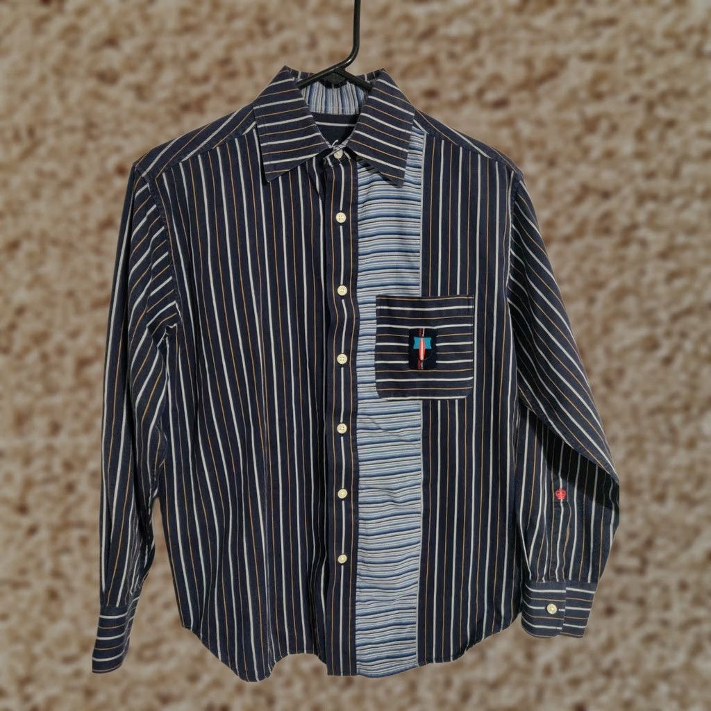Robert Graham Robert Graham Button Up Shirt Long Sleeve Casual Dress Mens S Multicolor Striped Crest Logo Size US S / EU 44-46 / 1 - 1 Thumbnail