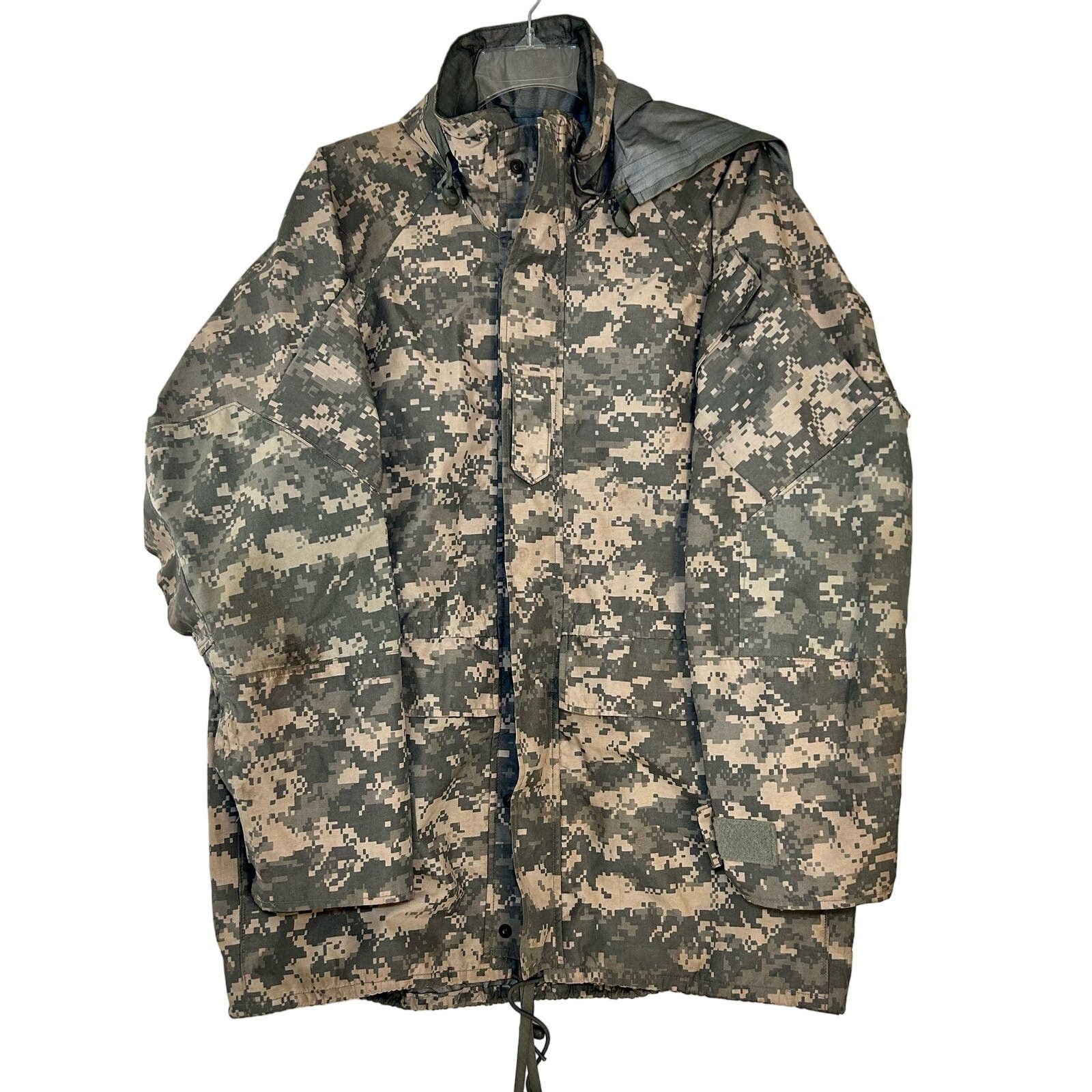 Vintage Camouflage Military Parka Jacket Camo Coat Nylon Hood Medium Size US M / EU 48-50 / 2 - 1 Thumbnail