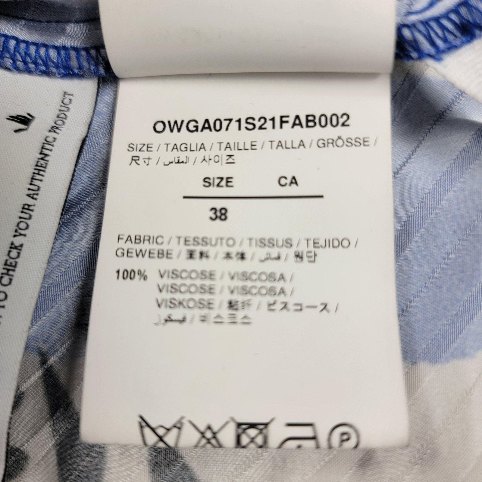 Off-White Off-White Shirt Unisex 38 Floral Stripe Virgil Abloh (976) Size XS / US 0-2 / IT 36-38 - 5 Thumbnail