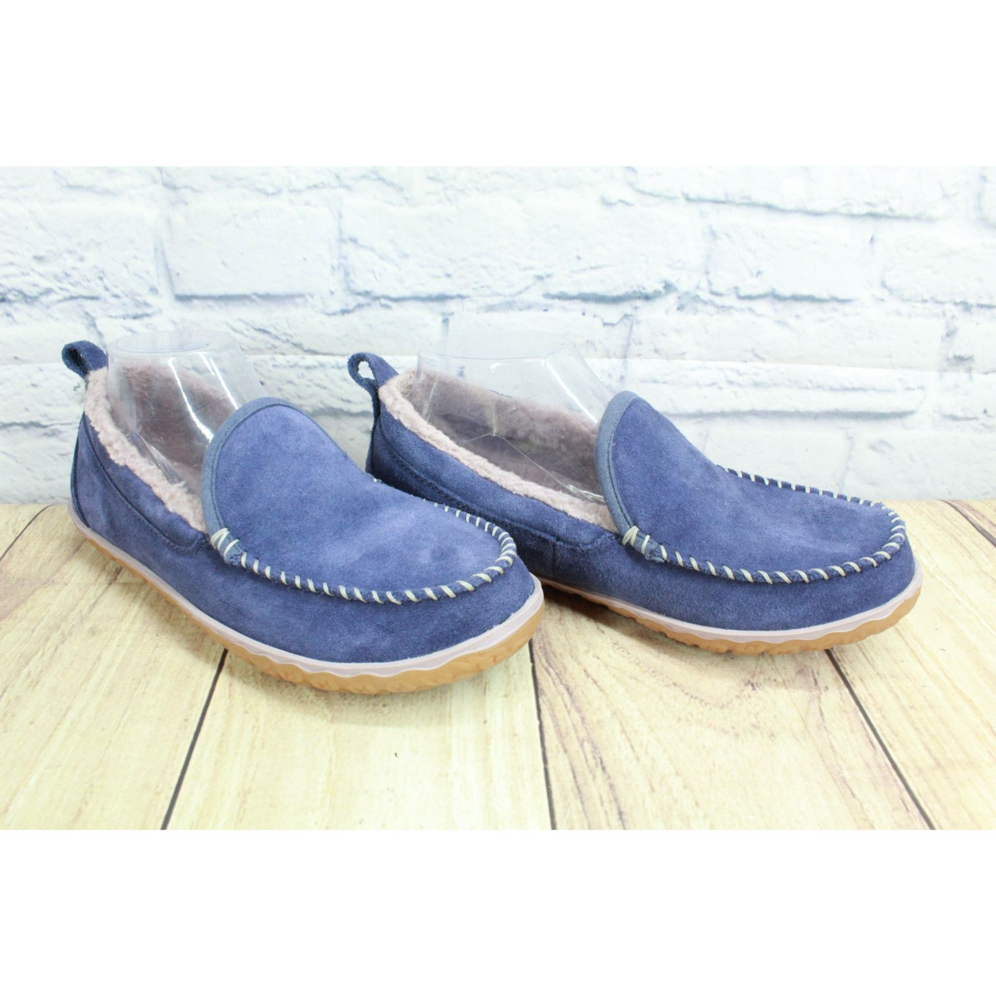L.L. Bean L.L.Bean Purple Suede Fleece Moc Slippers Women’s 8M Size US 8 / IT 38 - 2 Thumbnail