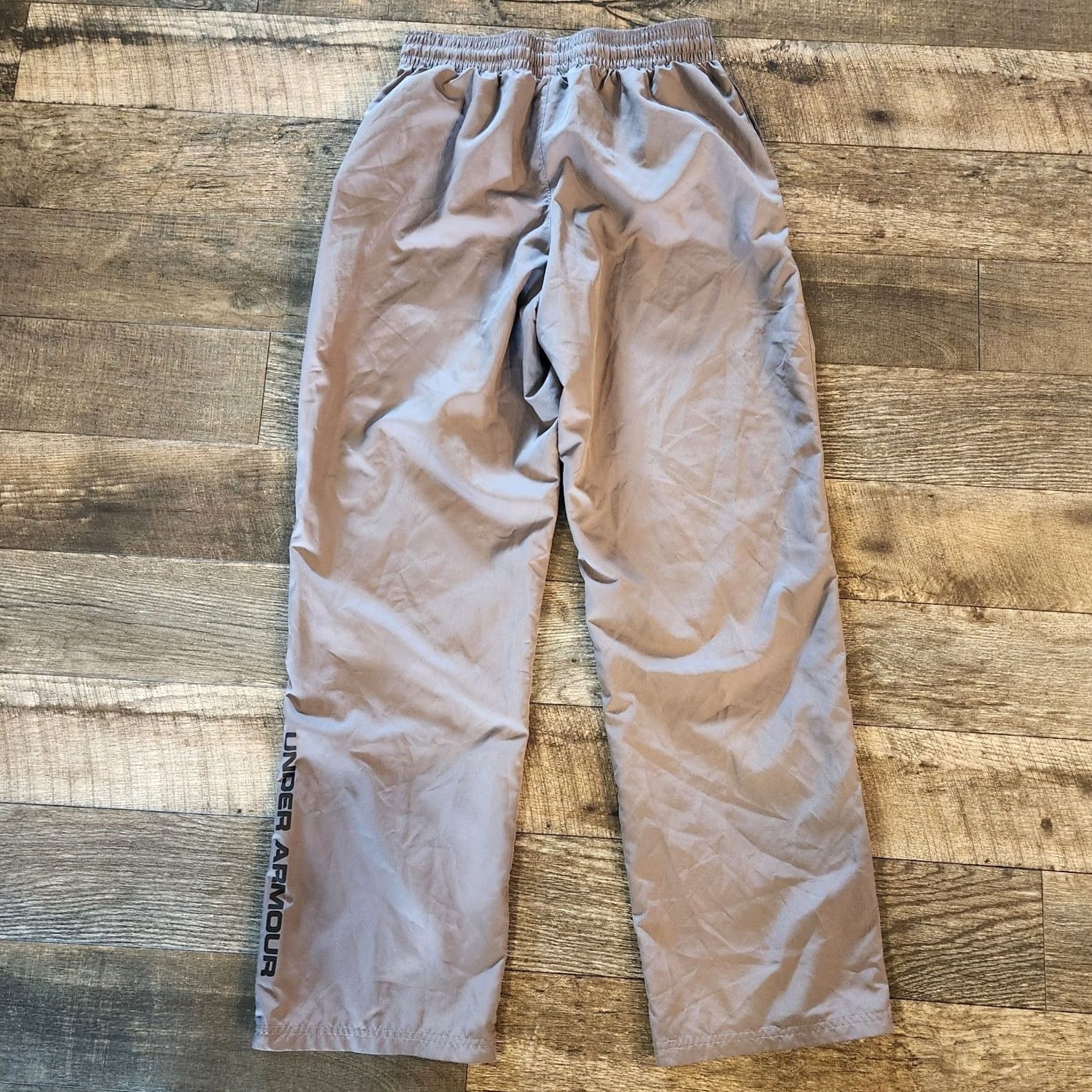 Under Armour Under Armour Wind Pants Mens Medium Gray Loose Fit Zip Ankle Drawstring Athletic Size US 31 - 7 Thumbnail