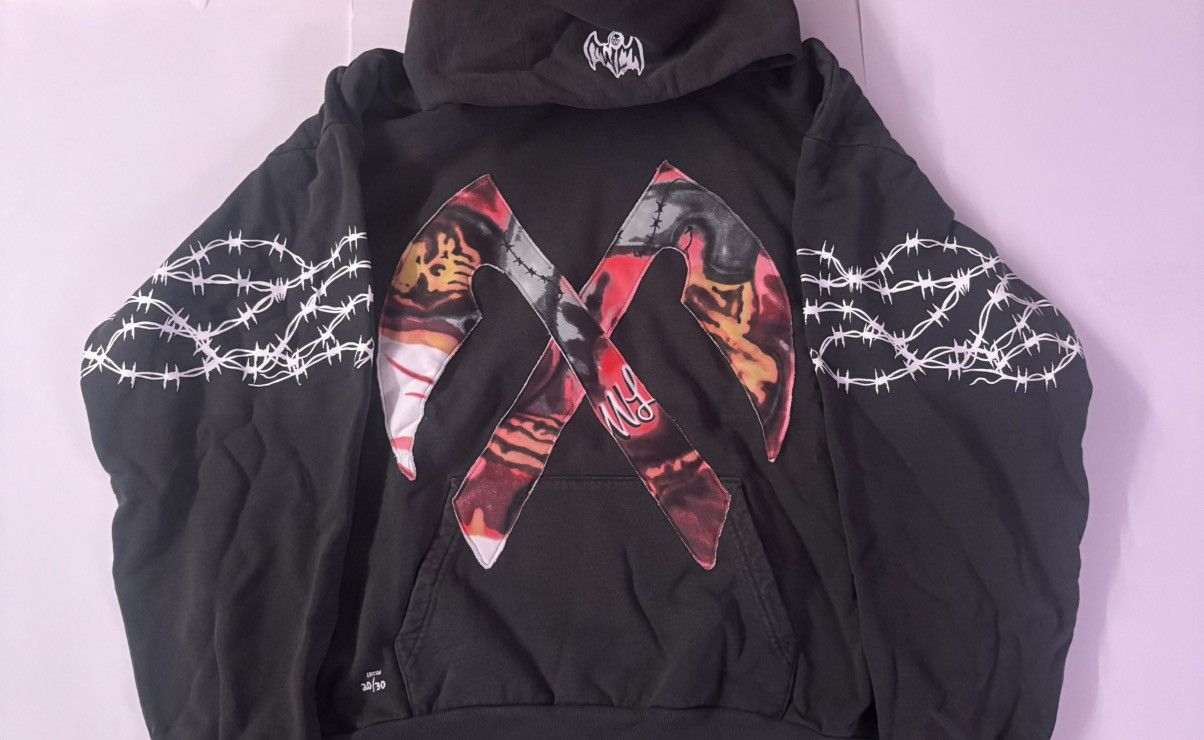 Warren Lotas Warren Lotas “Love” Crossed Scythe Pullover Vintage Hoodie Size US XXL / EU 58 / 5 - 1 Thumbnail