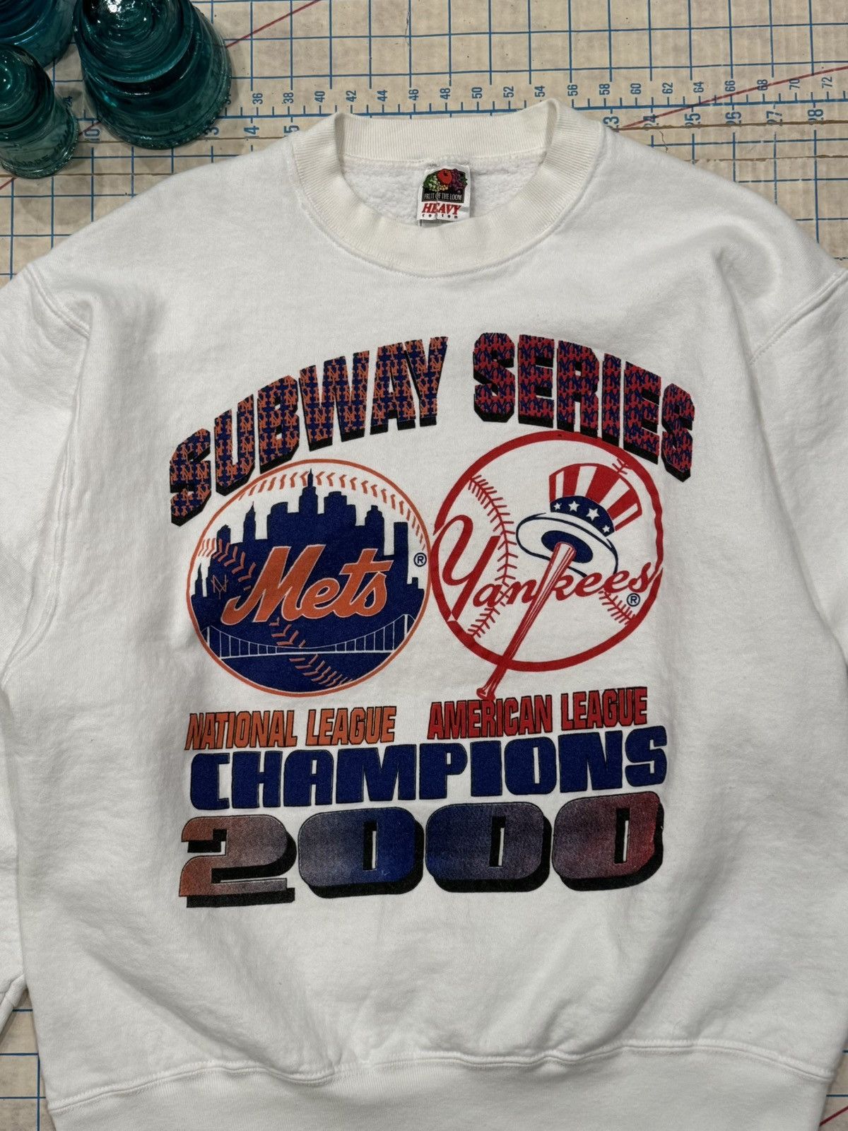 New York Yankees Vintage Subway Series Mets vs Yankees 2000 World Series Crew Size US L / EU 52-54 / 3 - 3 Thumbnail