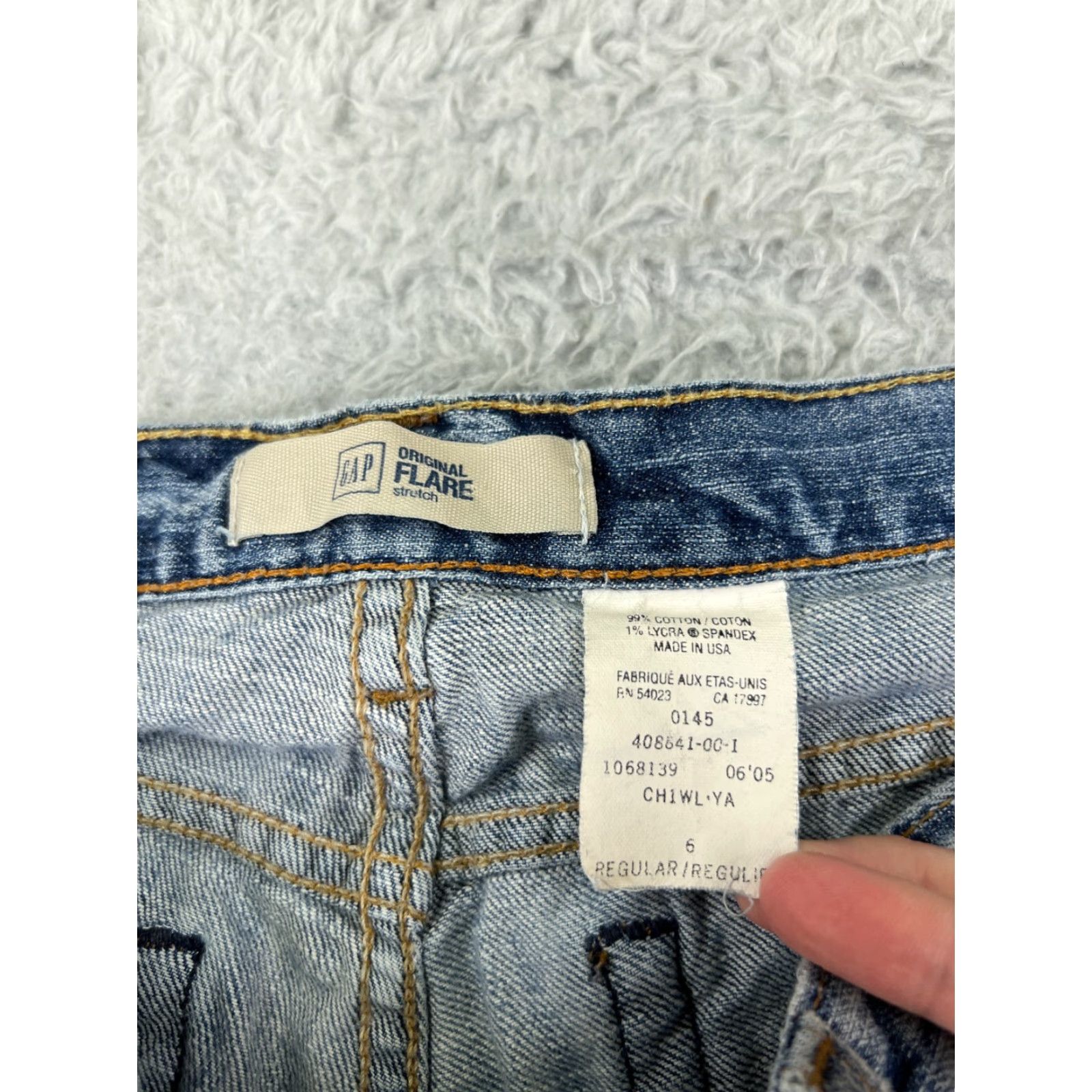 Gap Gap Jeans Womens 6 Blue Denim Flared Stretch Cotton Blend Regular 90s Retro Southwestern Womens Size 28" / US 6 / IT 42 - 6 Thumbnail