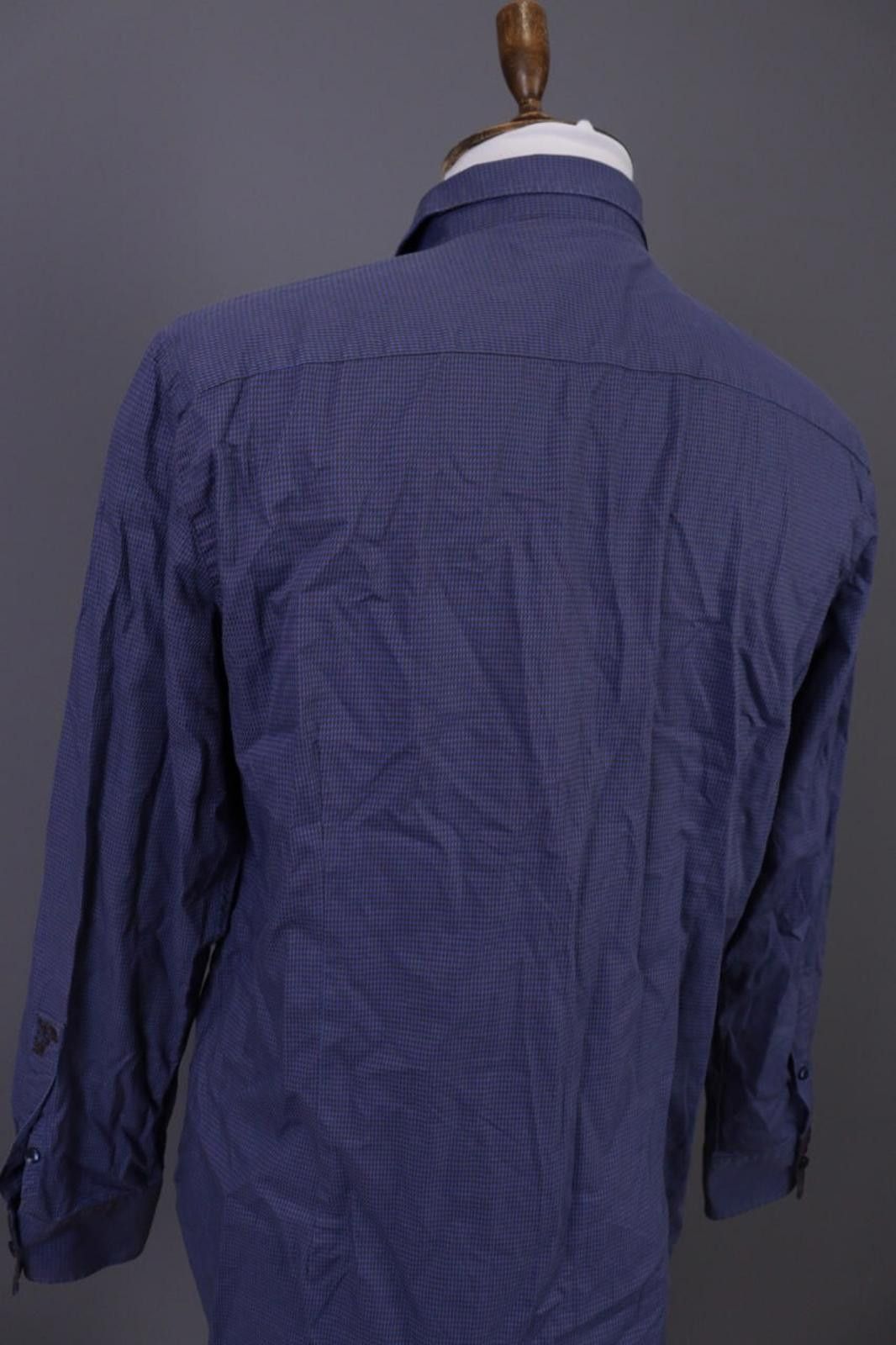 Designer Men Versace Collection Trend Blue Button Up Shirt Size 44 Size US M / EU 48-50 / 2 - 12 Thumbnail