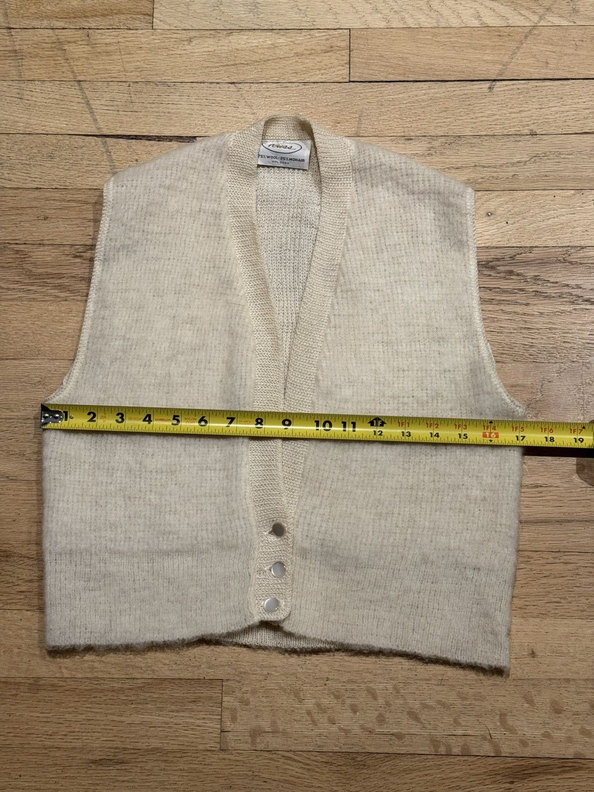 Vintage Cream Wool/Mohair Vest Size S / US 4 / IT 40 - 4 Thumbnail