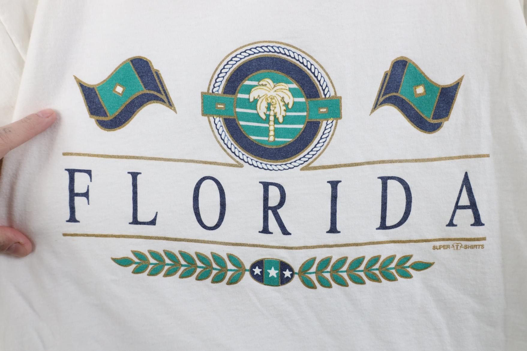 Vintage Vintage 90s Streetwear Florida Sailing Palm Tree T-Shirt USA Size US L / EU 52-54 / 3 - 4 Thumbnail